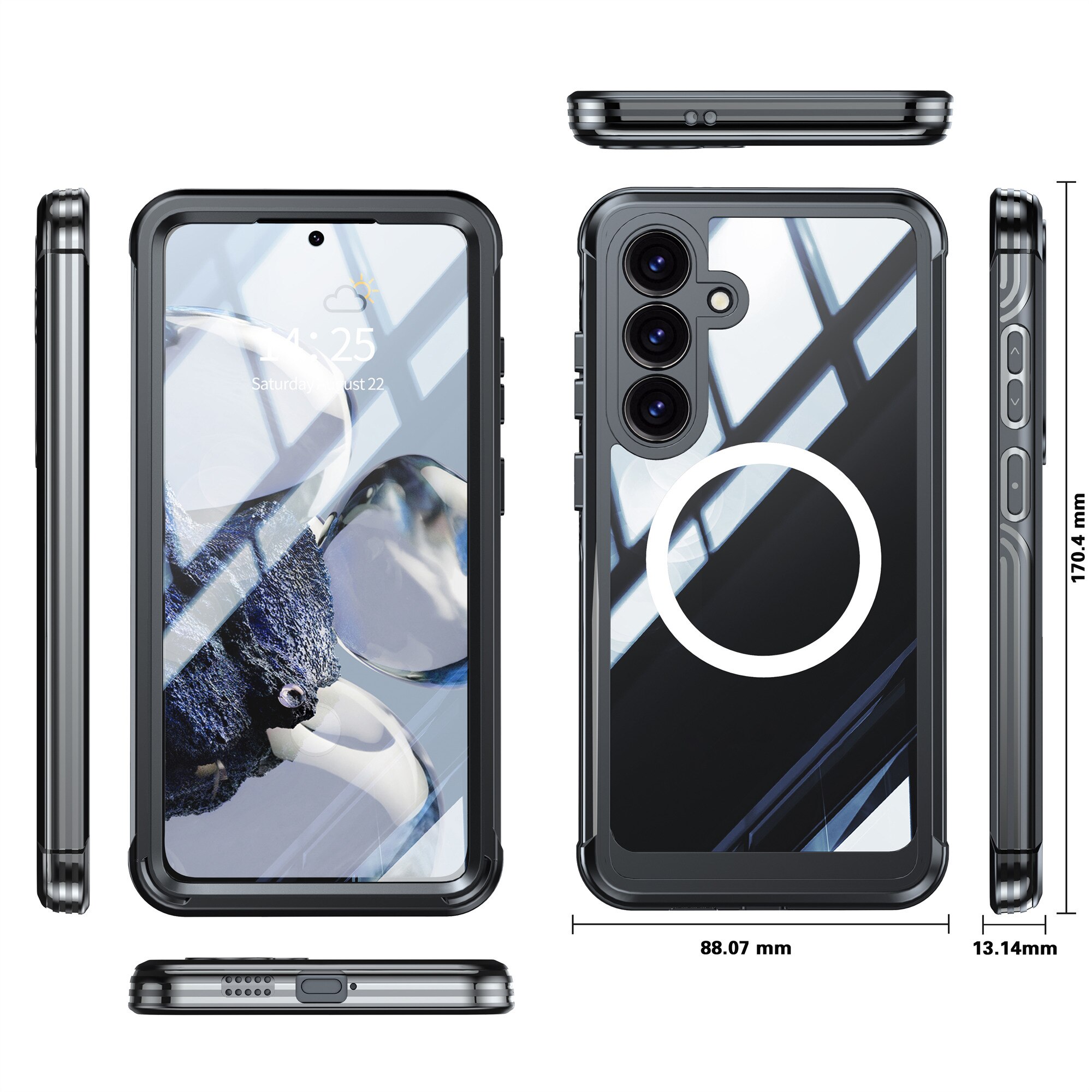 Samsung Galaxy S25 FE Premium Full Protection Case Black