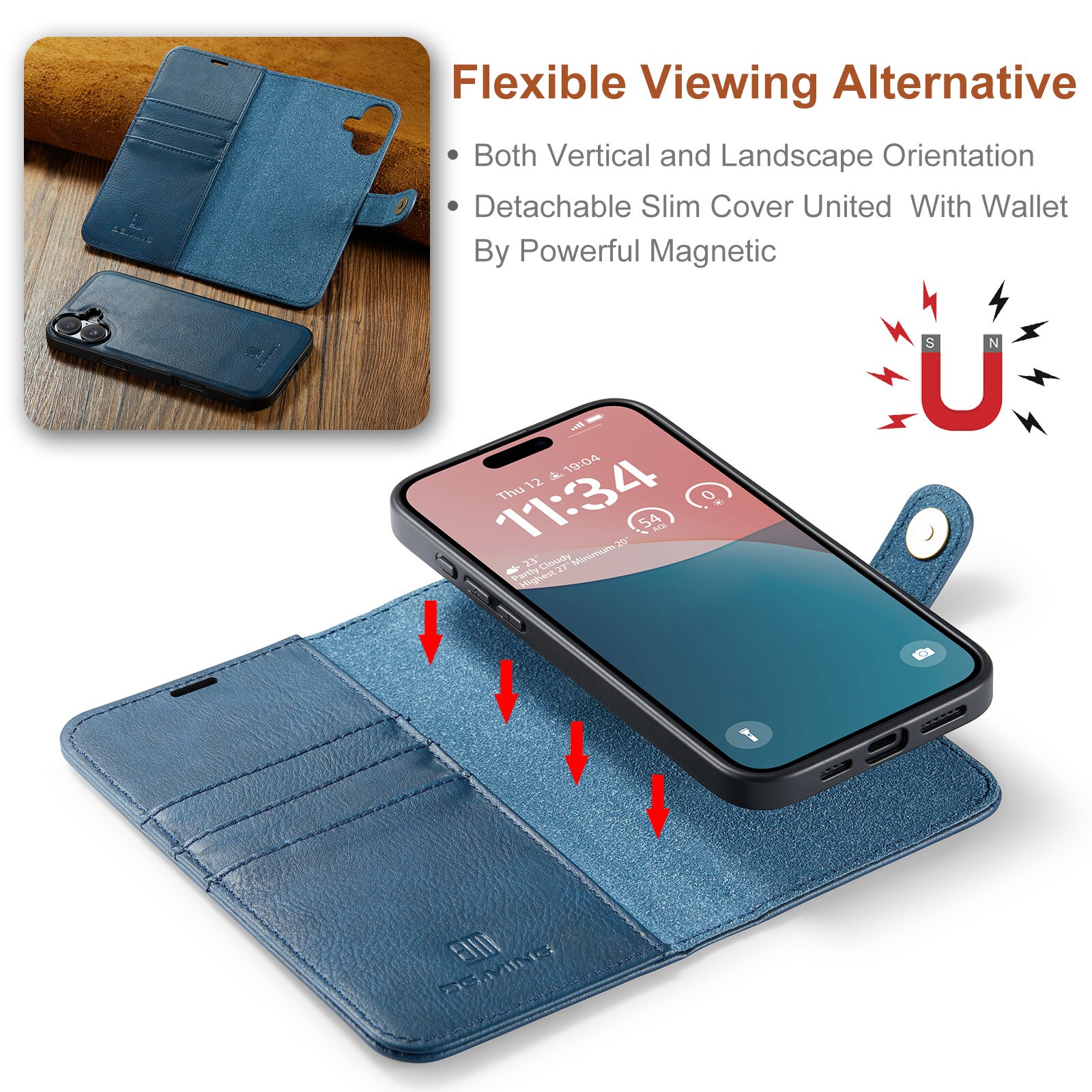 Handytasche Magnetische iPhone 17 Blue