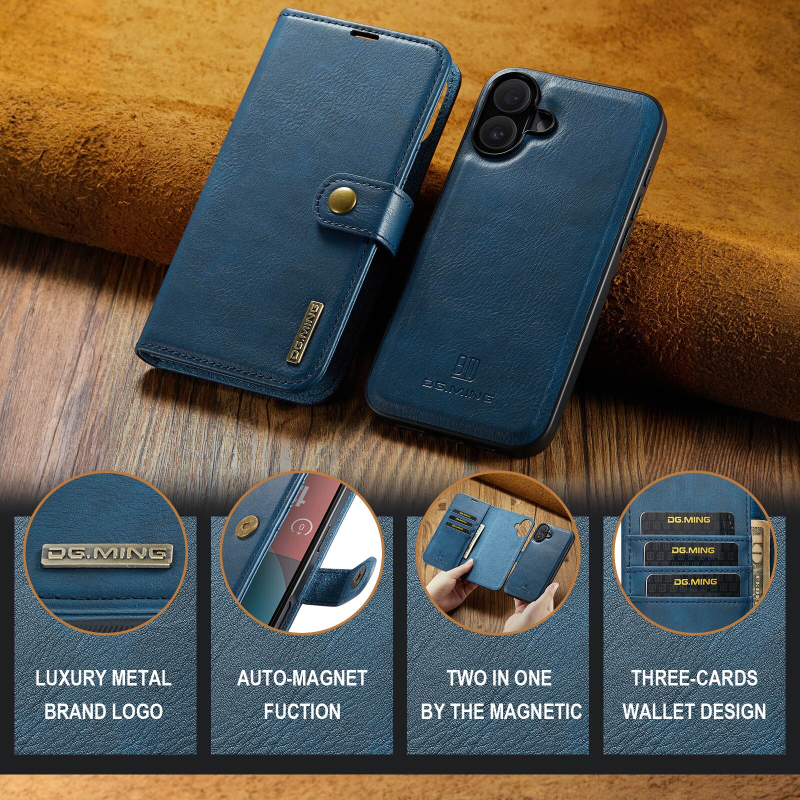 Handytasche Magnetische iPhone 17 Blue