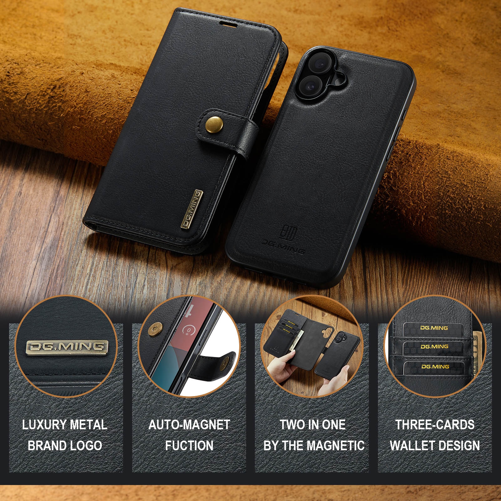 Handytasche Magnetische iPhone 17 Black