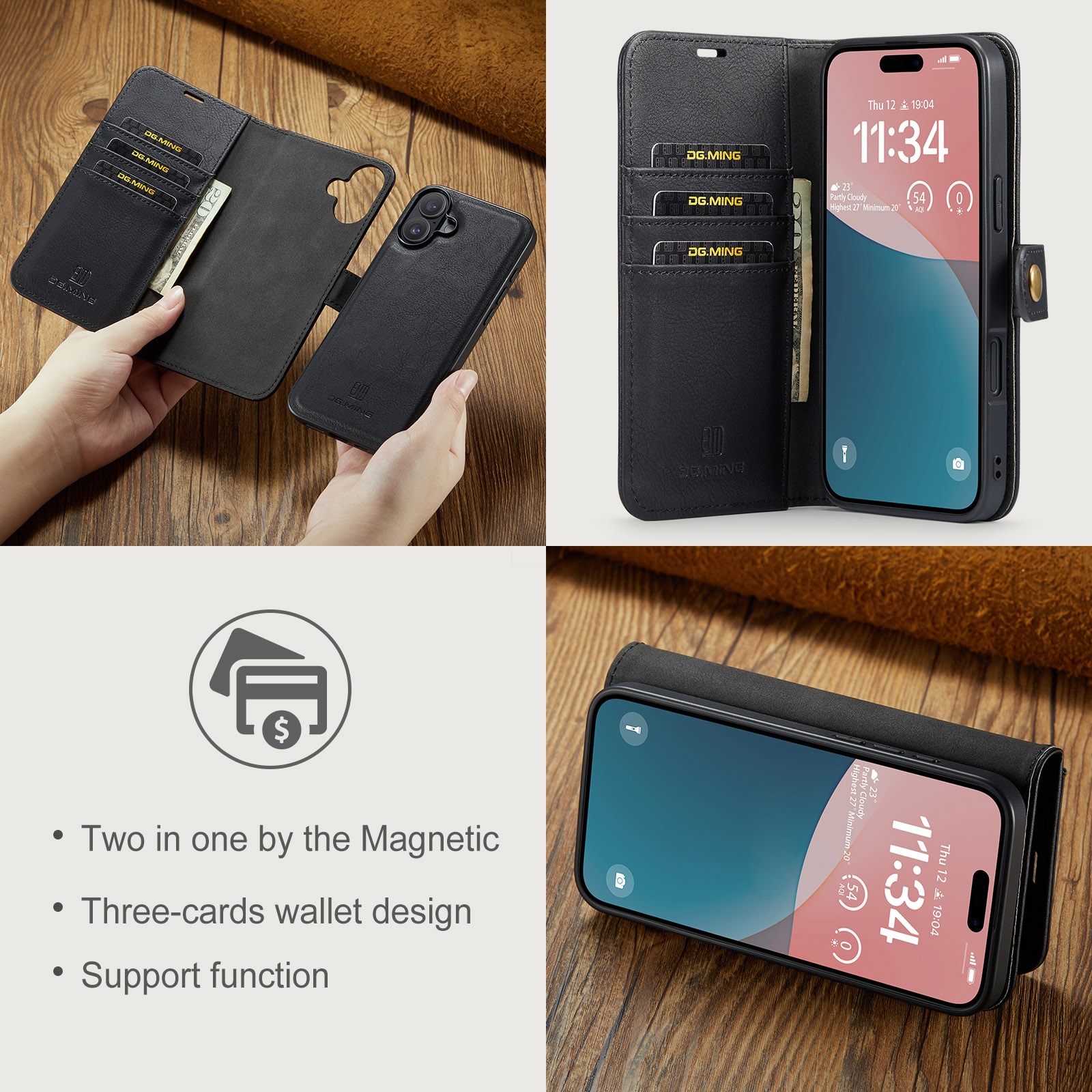 Handytasche Magnetische iPhone 17 Black