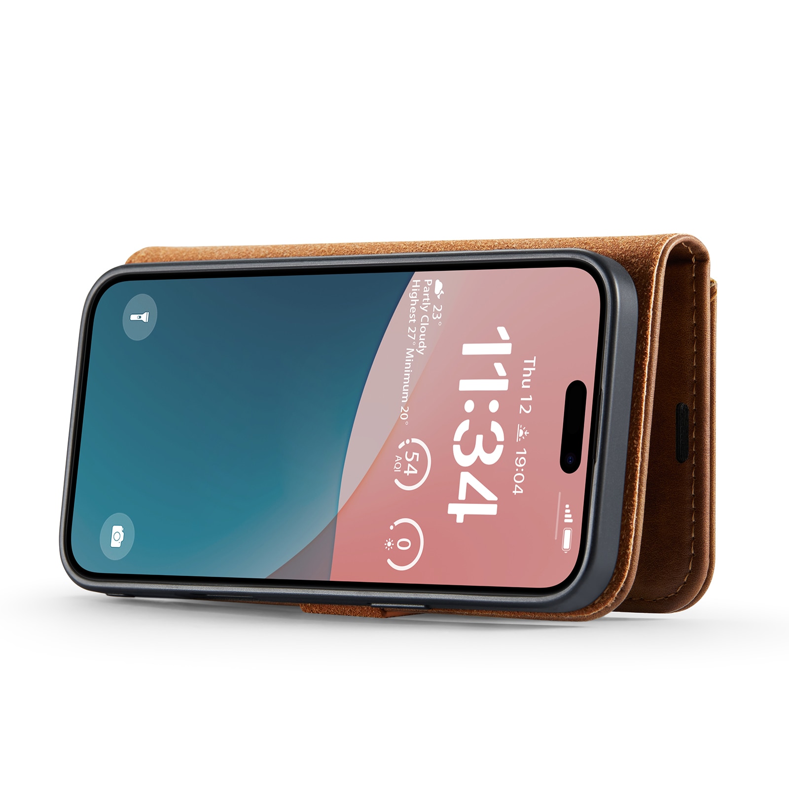 Handytasche Magnetische iPhone 17 Cognac