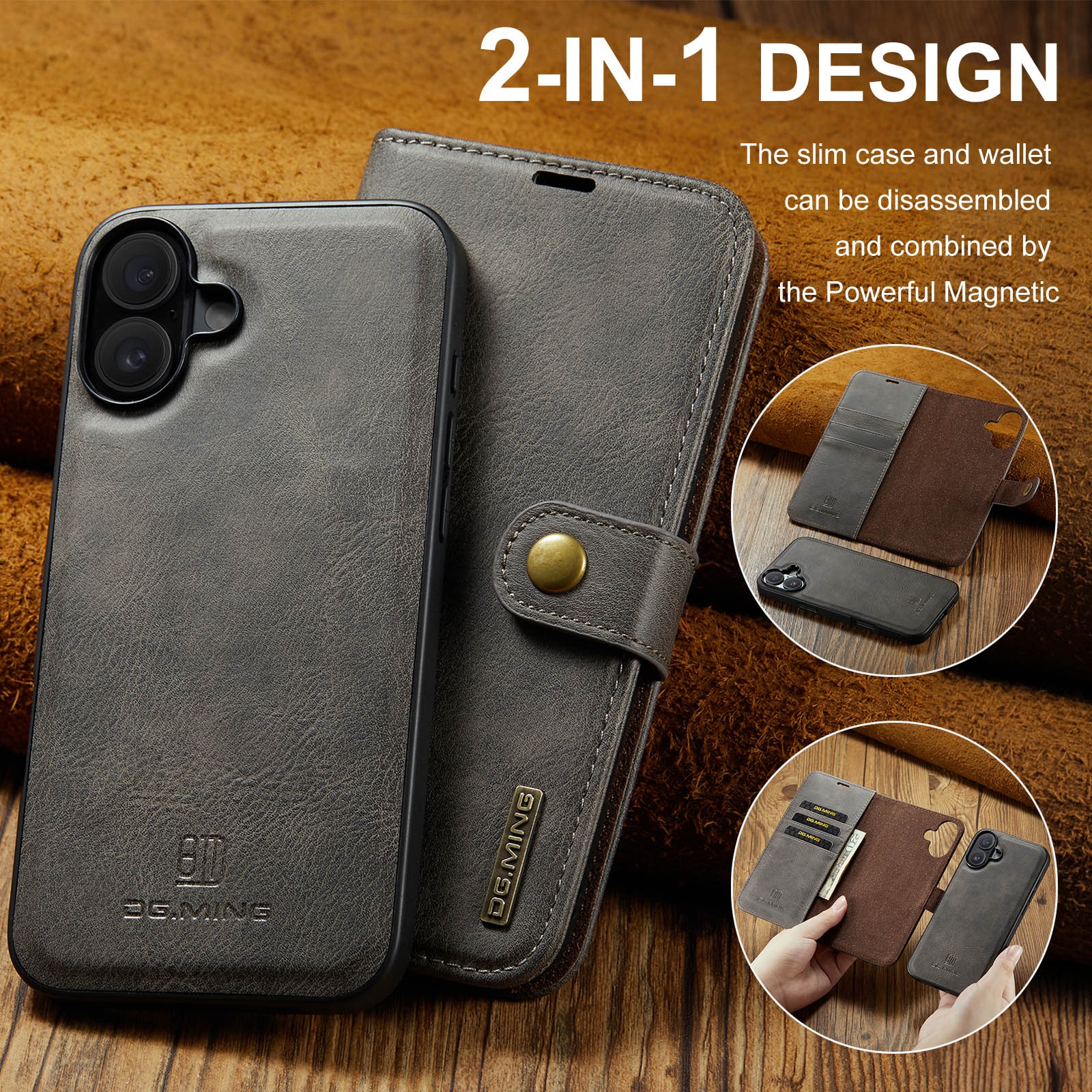 Handytasche Magnetische iPhone 17 Brown