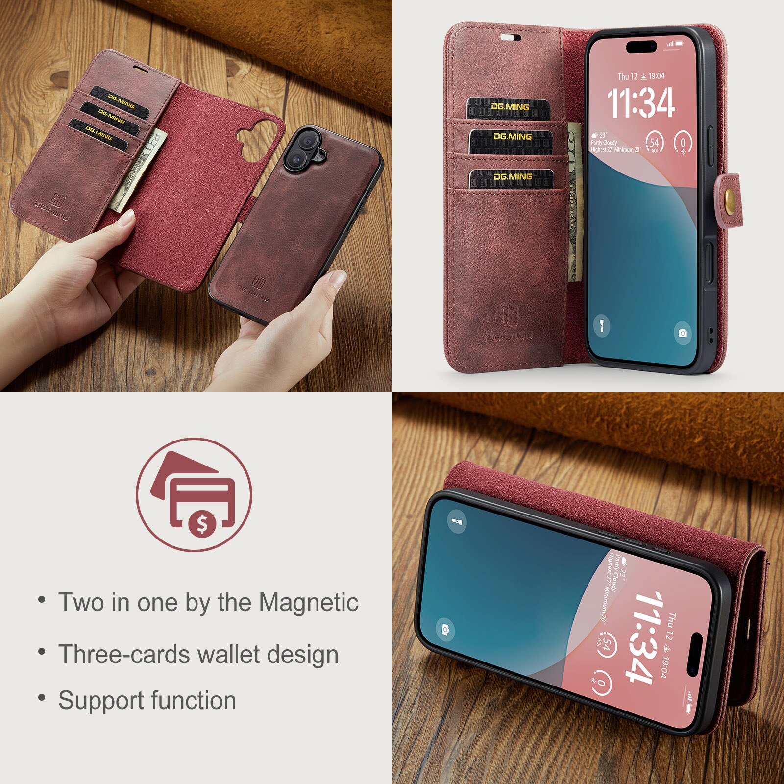 Handytasche Magnetische iPhone 17 Red