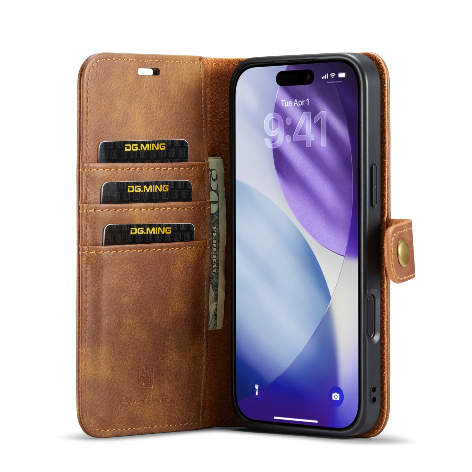 Handytasche Magnetische iPhone 17 Pro Cognac