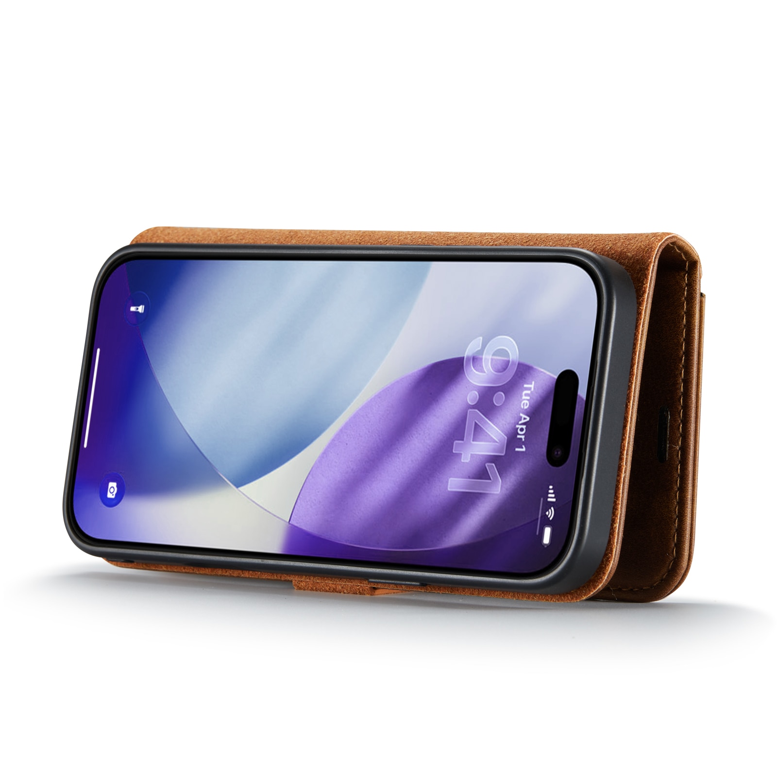 Handytasche Magnetische iPhone 17 Pro Cognac