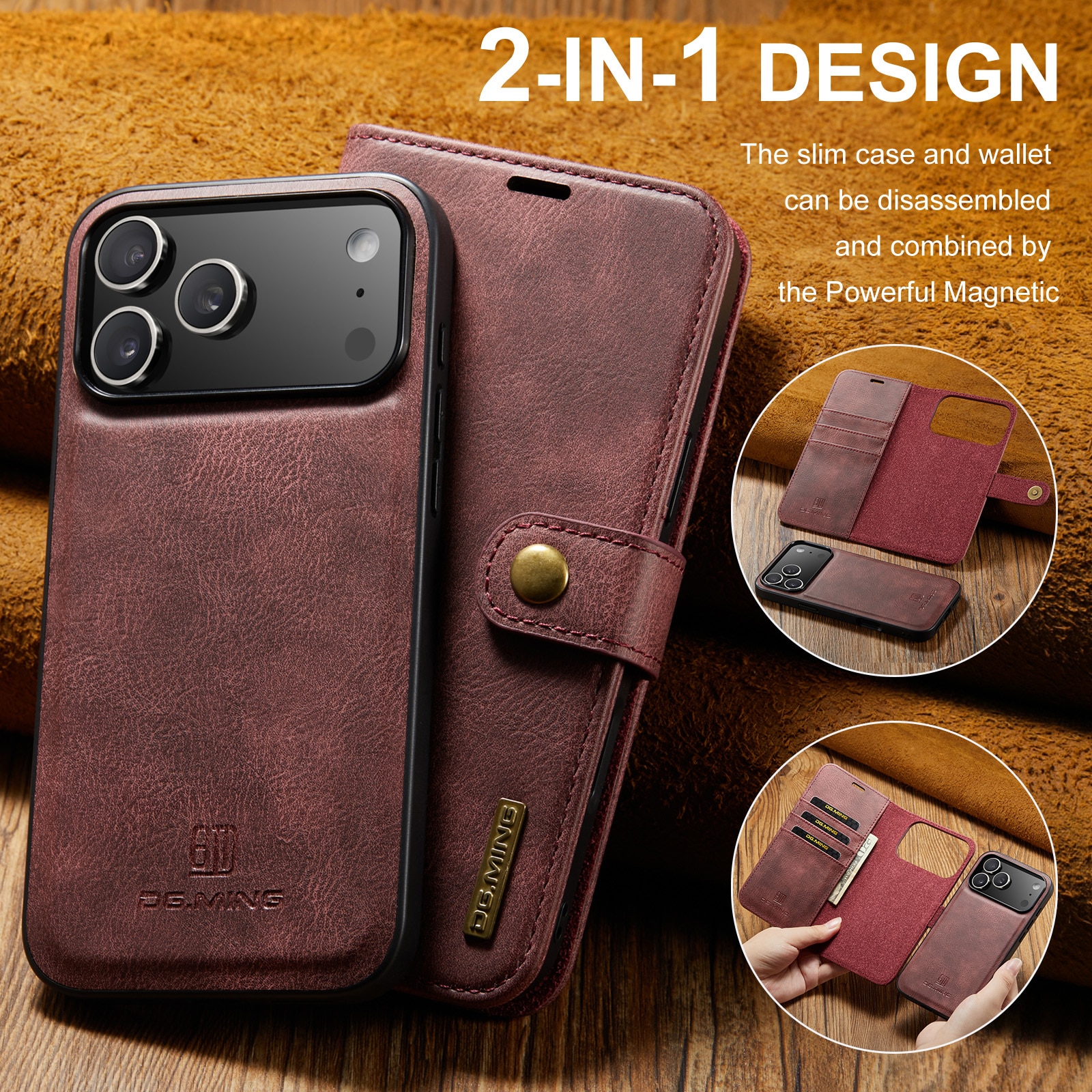 Handytasche Magnetische iPhone 17 Pro Max Red