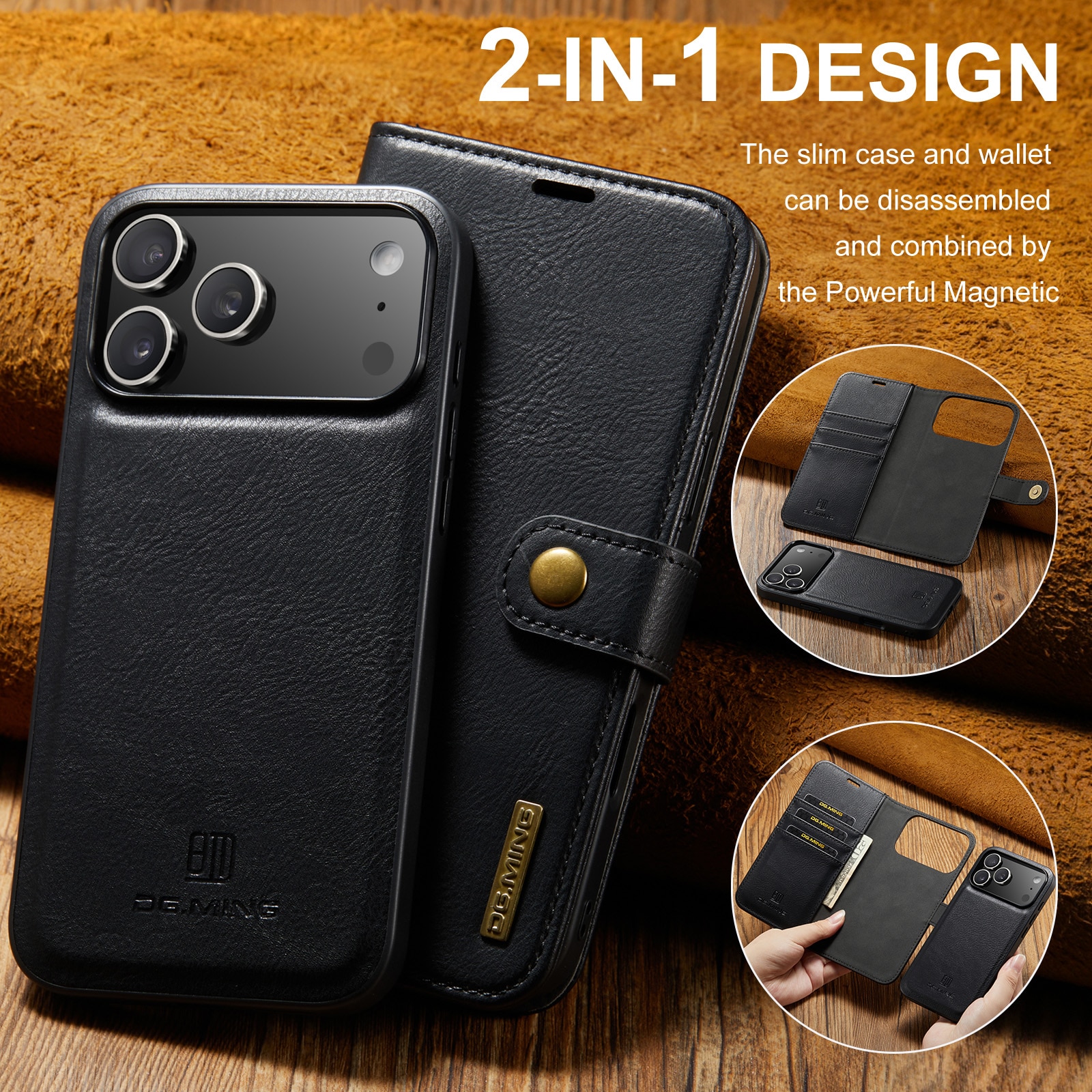 Handytasche Magnetische iPhone 17 Pro Max Black