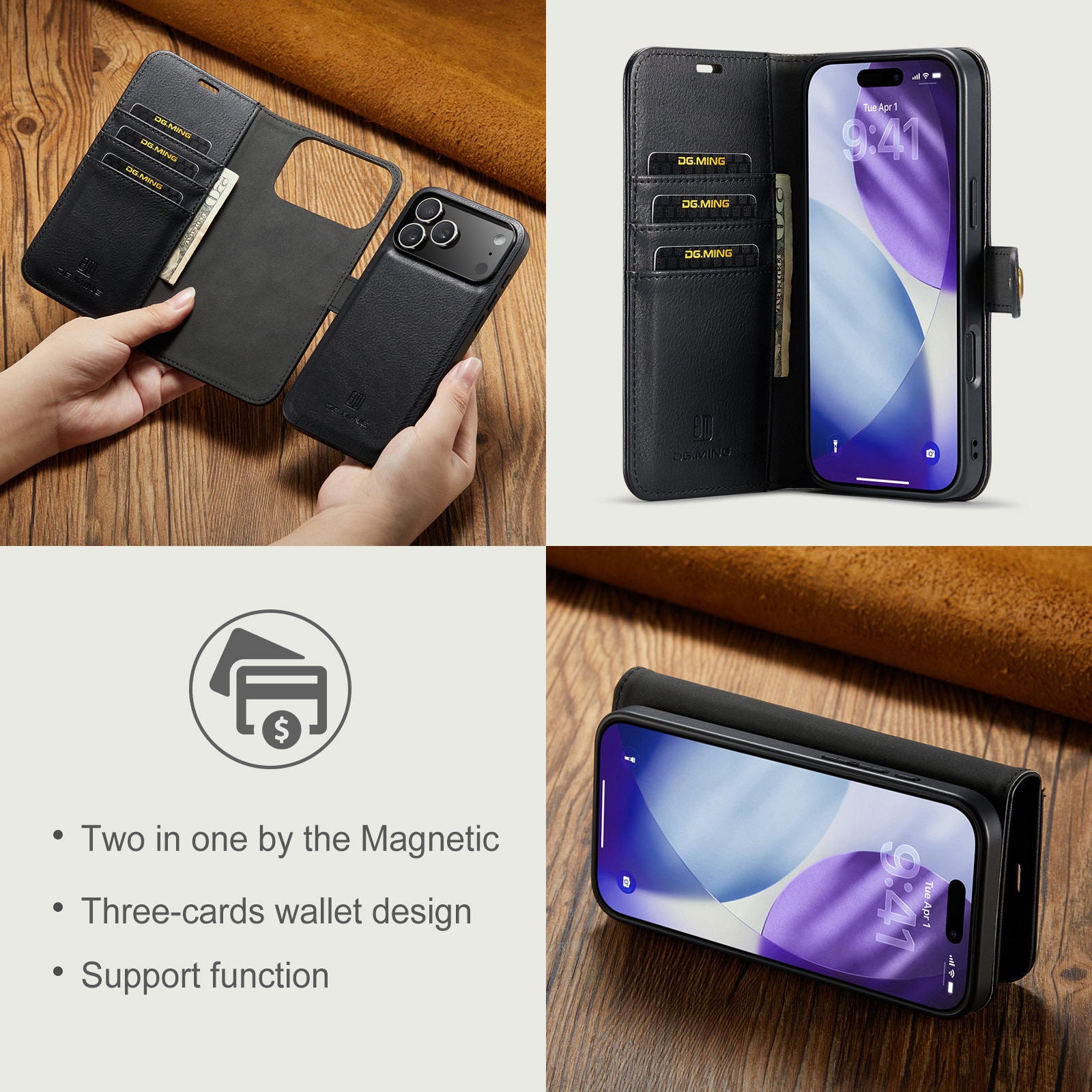 Handytasche Magnetische iPhone 17 Pro Max Black