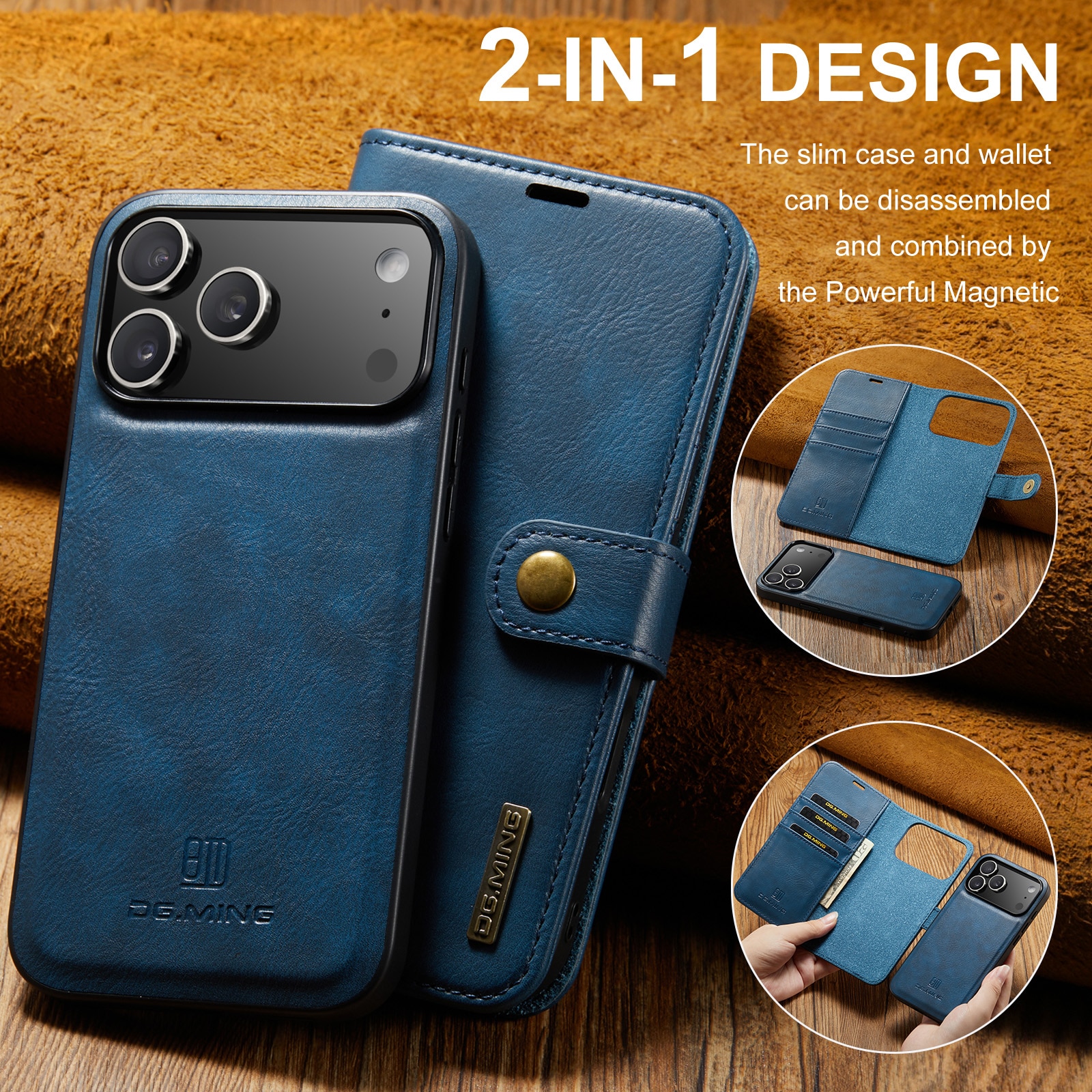 Handytasche Magnetische iPhone 17 Pro Max Blue