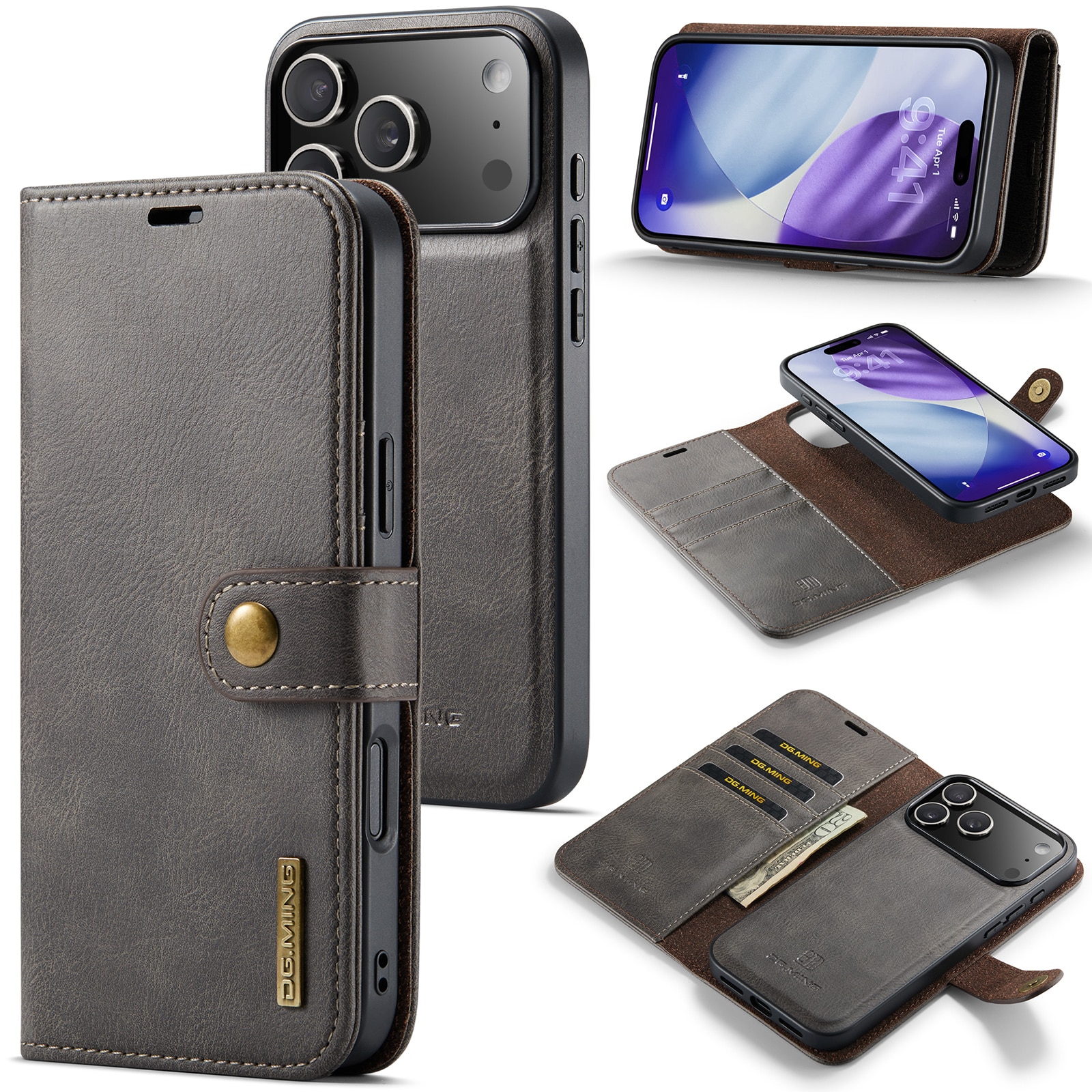 Handytasche Magnetische iPhone 17 Pro Max Brown