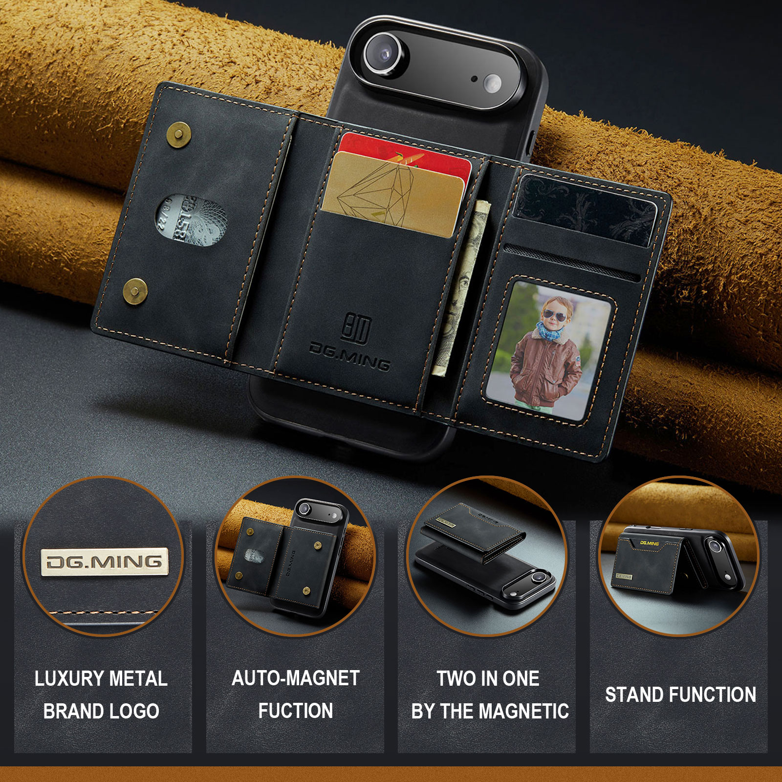 Magnetic Card Slot Case iPhone 17 Air Schwarz