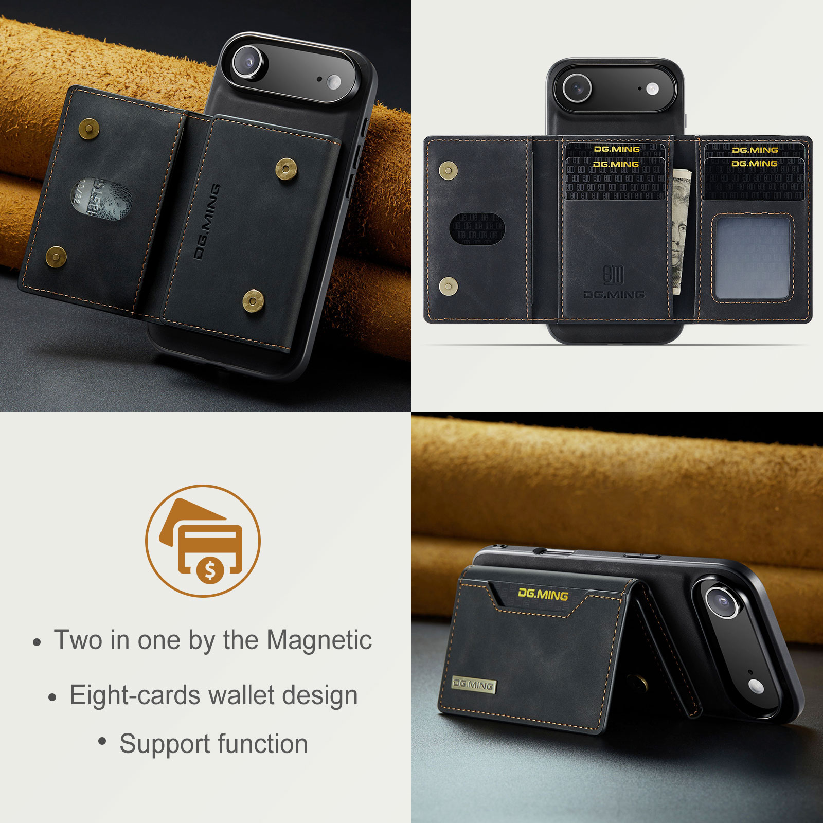 Magnetic Card Slot Case iPhone 17 Air Schwarz