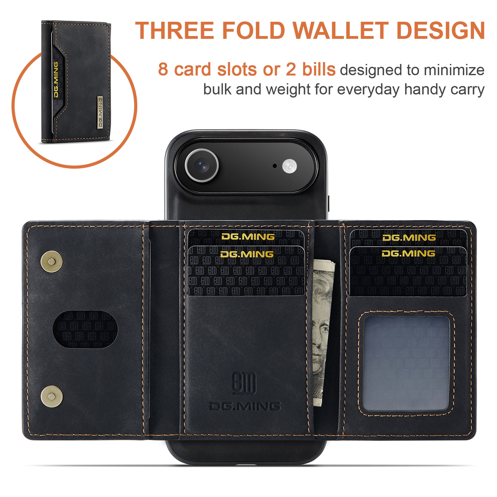 Magnetic Card Slot Case iPhone 17 Air Schwarz