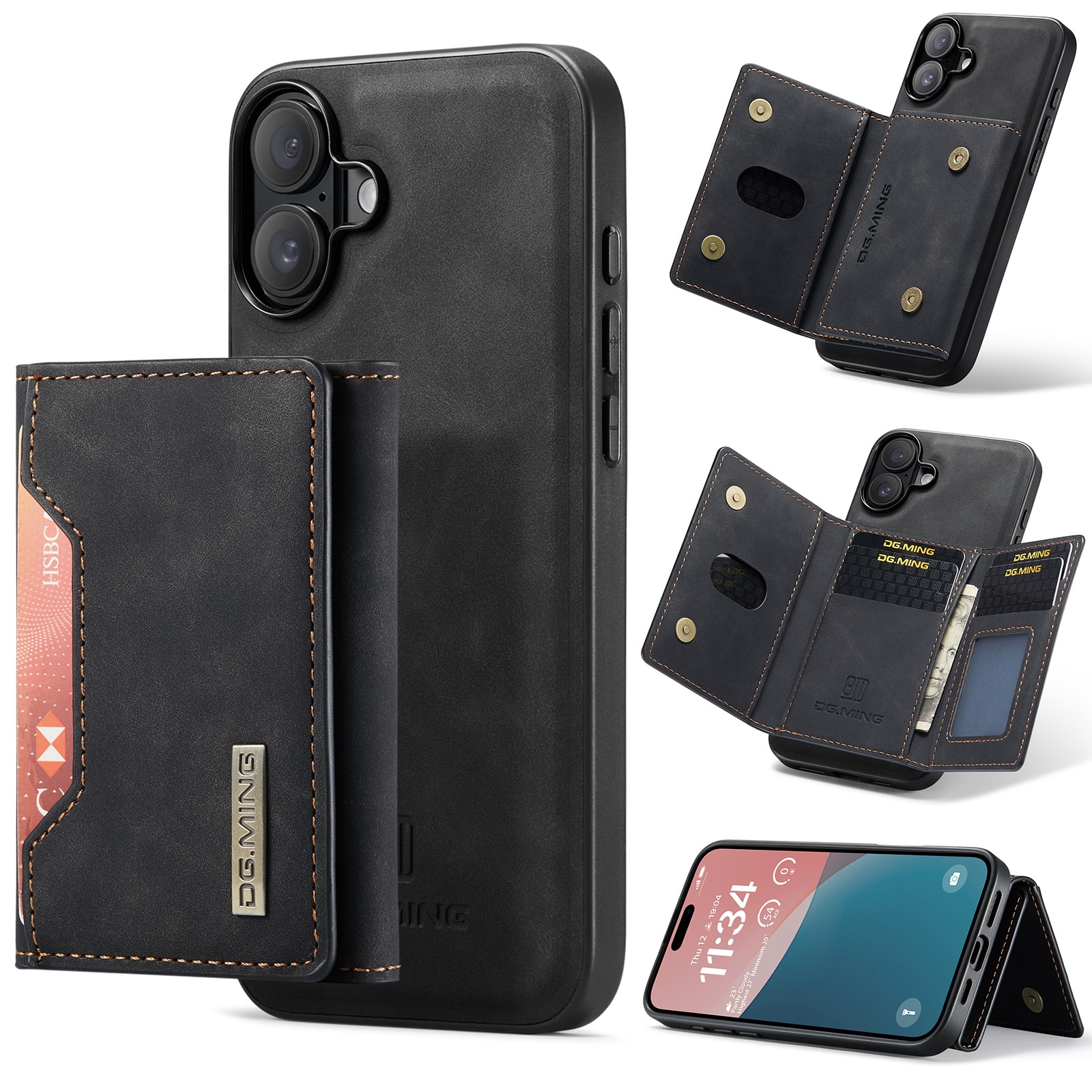 Magnetic Card Slot Case iPhone 17 Schwarz