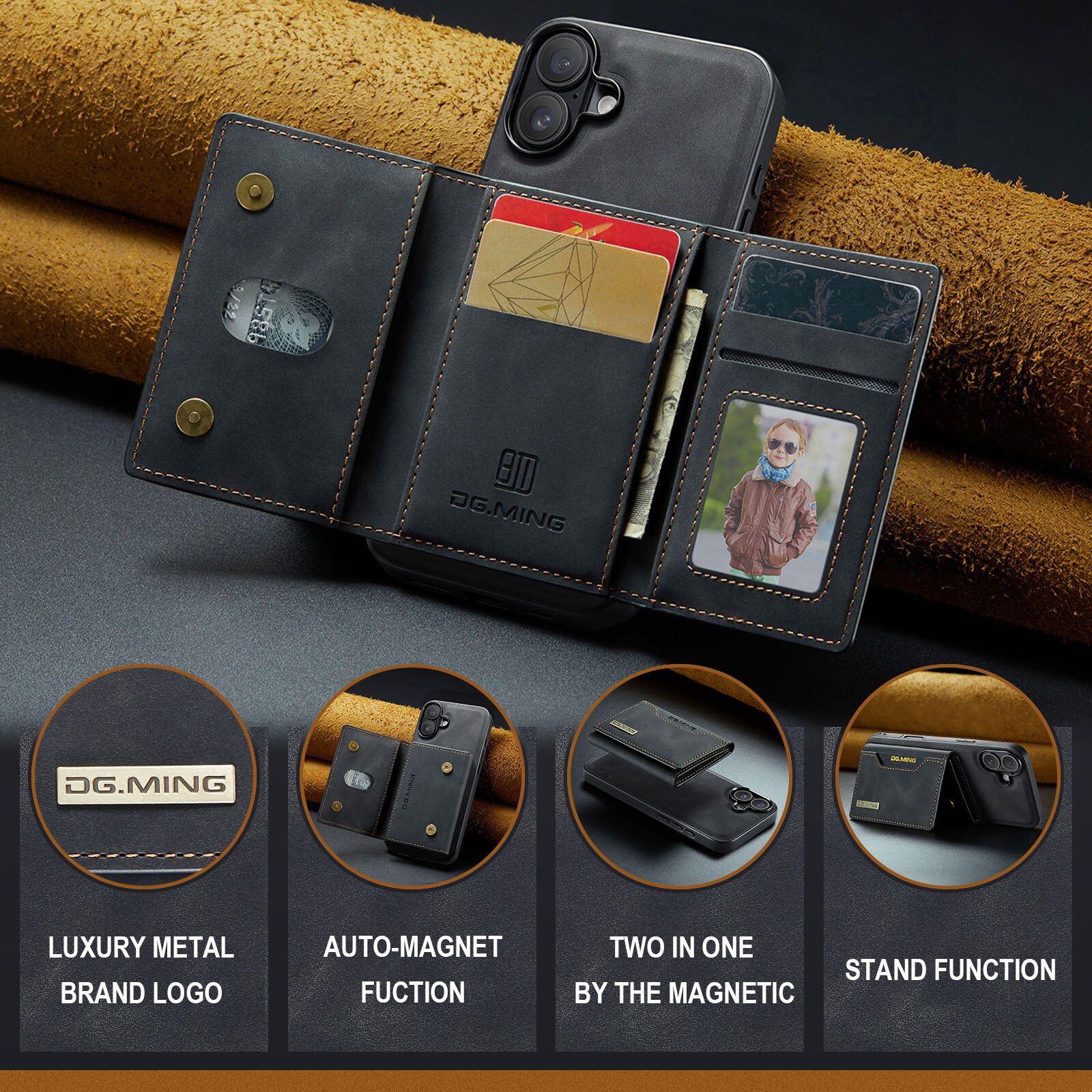 Magnetic Card Slot Case iPhone 17 Schwarz
