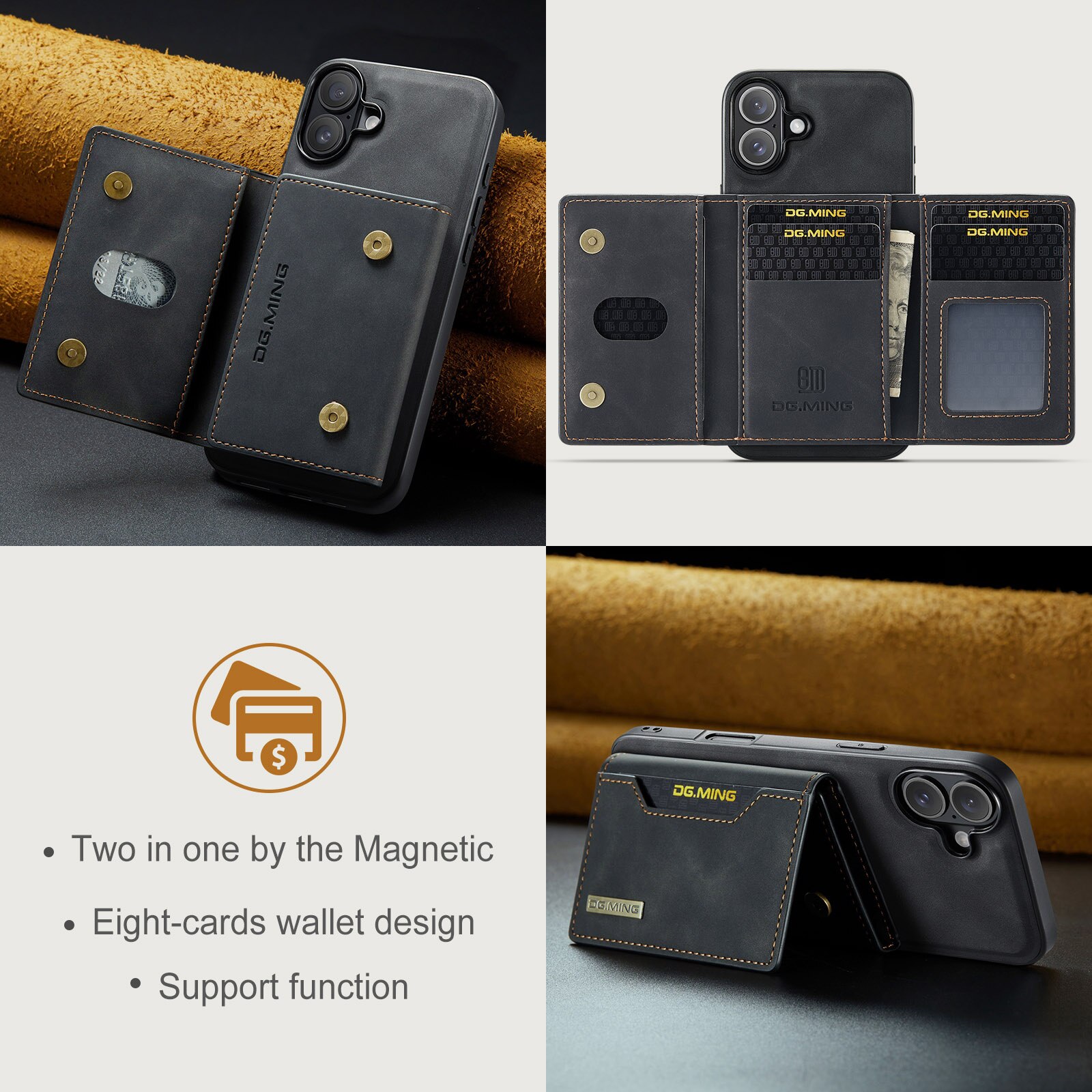 Magnetic Card Slot Case iPhone 17 Schwarz