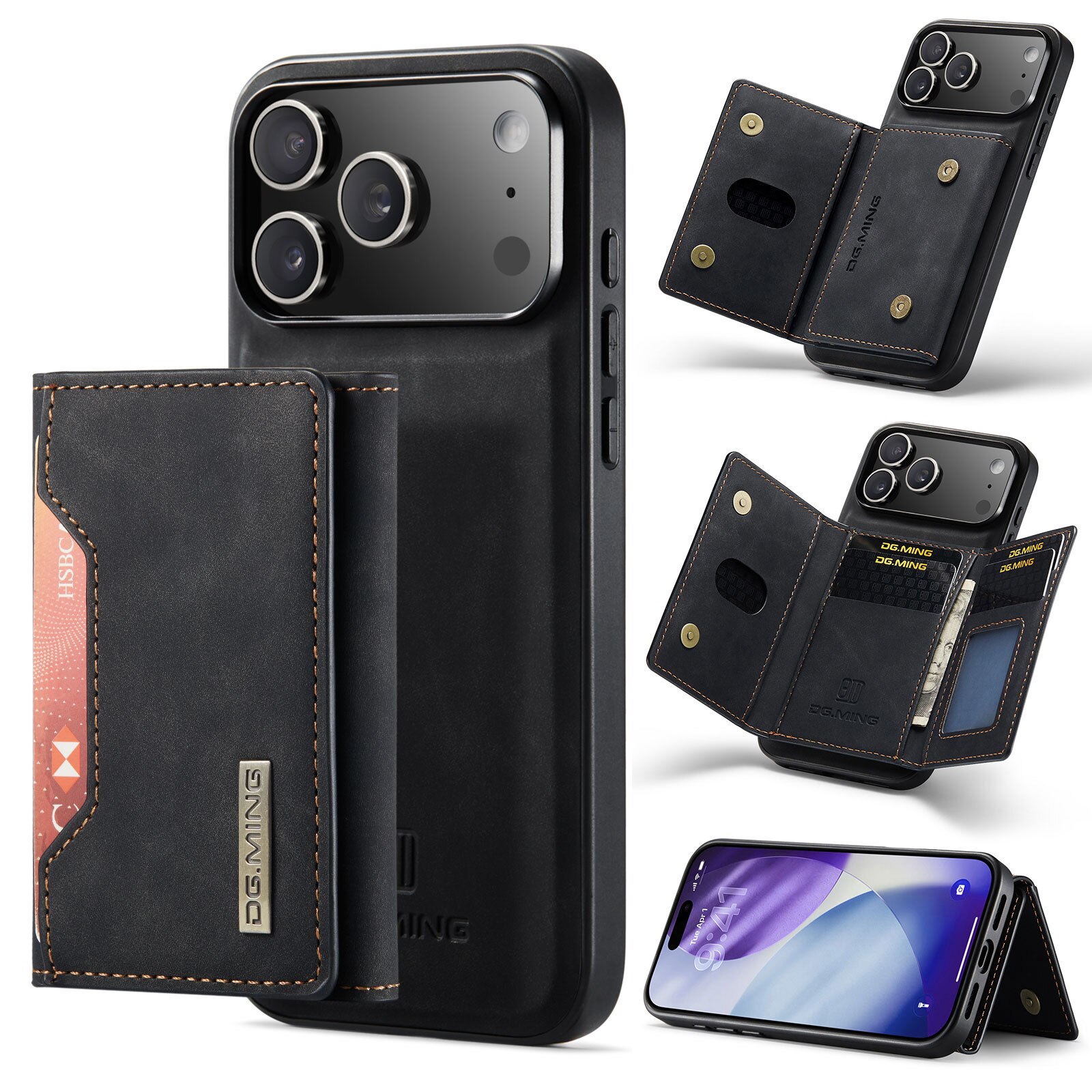 Magnetic Card Slot Case iPhone 17 Pro Schwarz