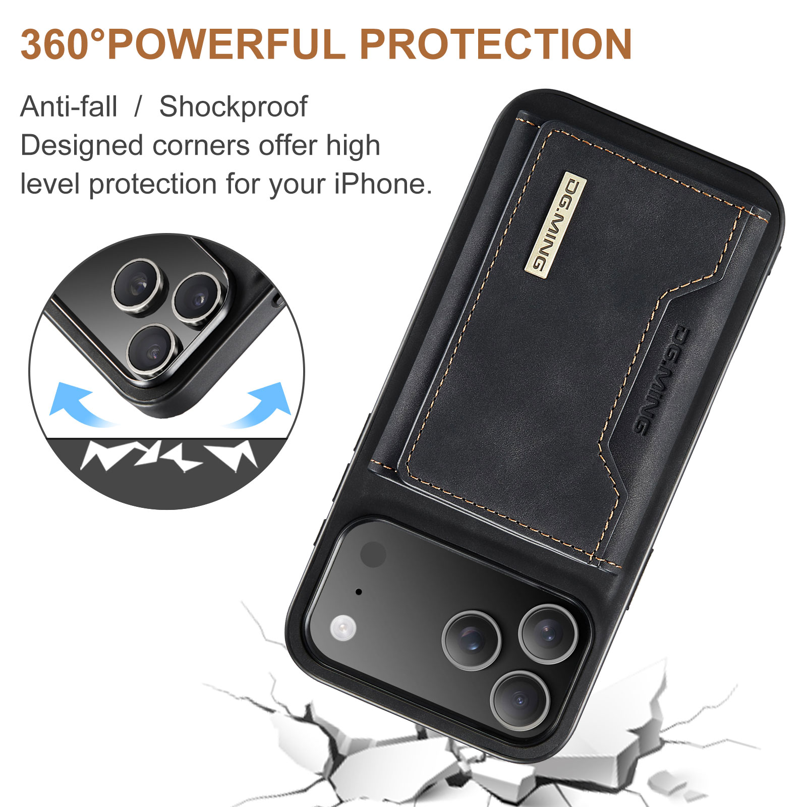 Magnetic Card Slot Case iPhone 17 Pro Schwarz