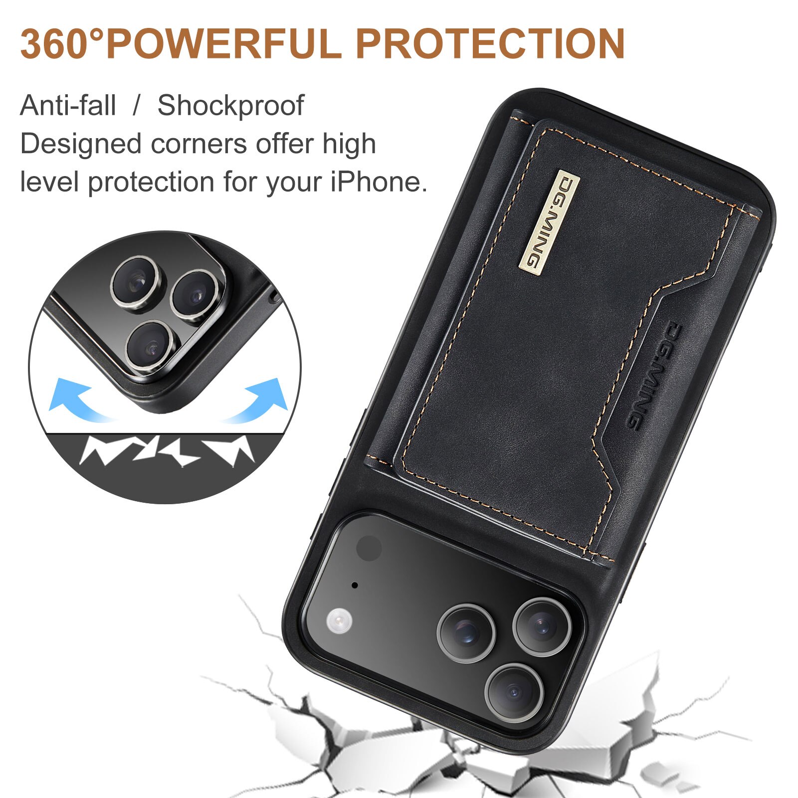 Magnetic Card Slot Case iPhone 17 Pro Max Schwarz