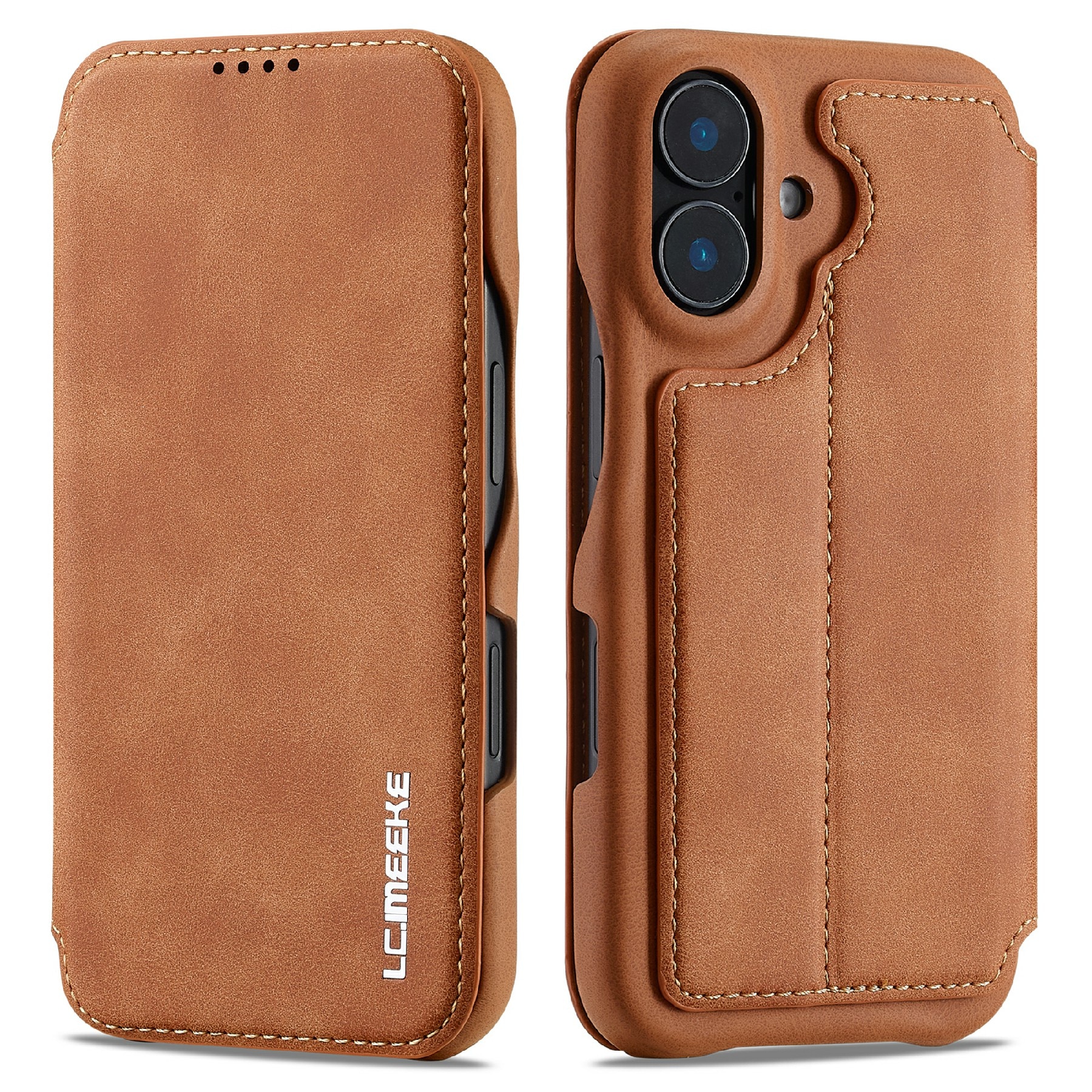 Slim Portemonnaie-Hülle iPhone 17 Cognac
