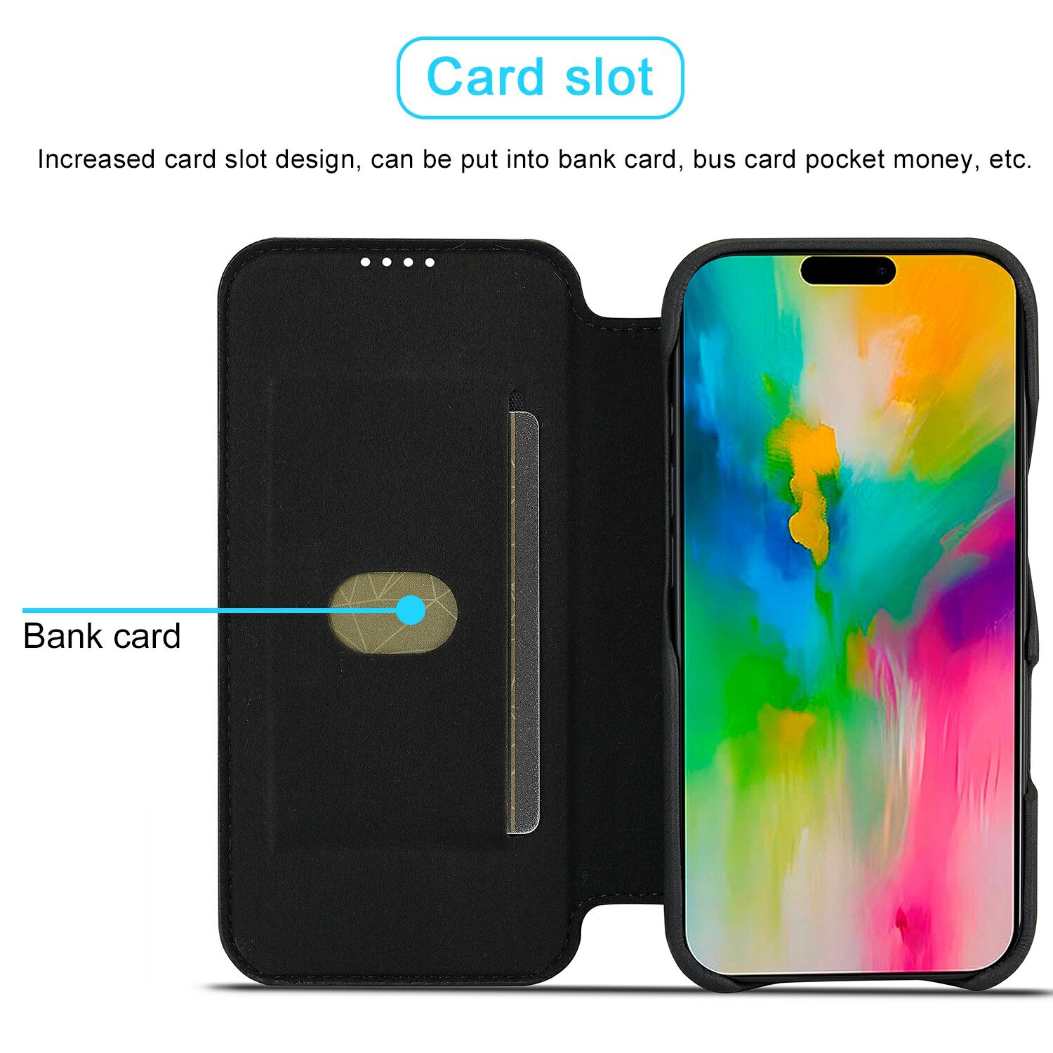 Slim Portemonnaie-Hülle iPhone 17 schwarz