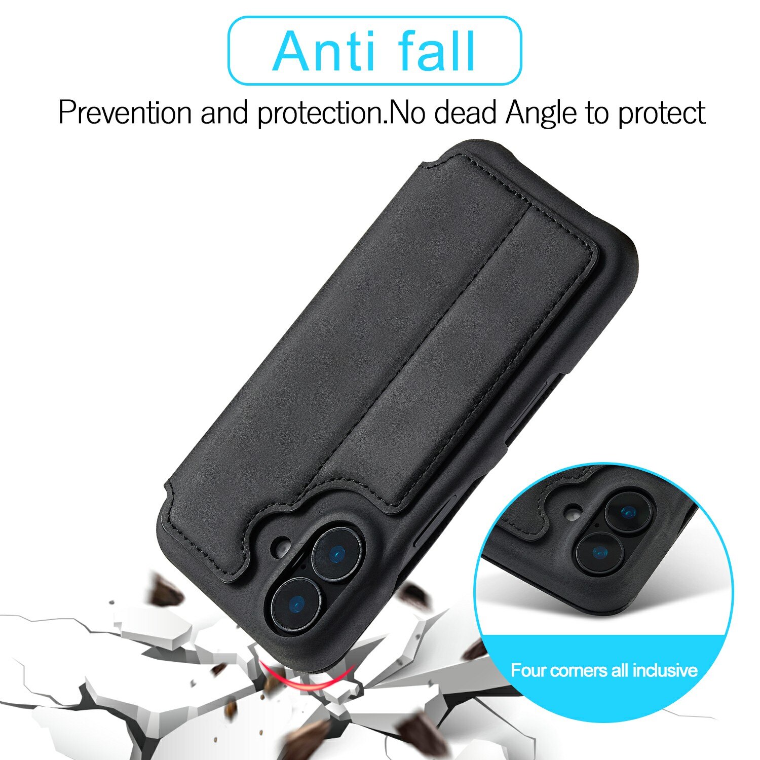 Slim Portemonnaie-Hülle iPhone 17 schwarz