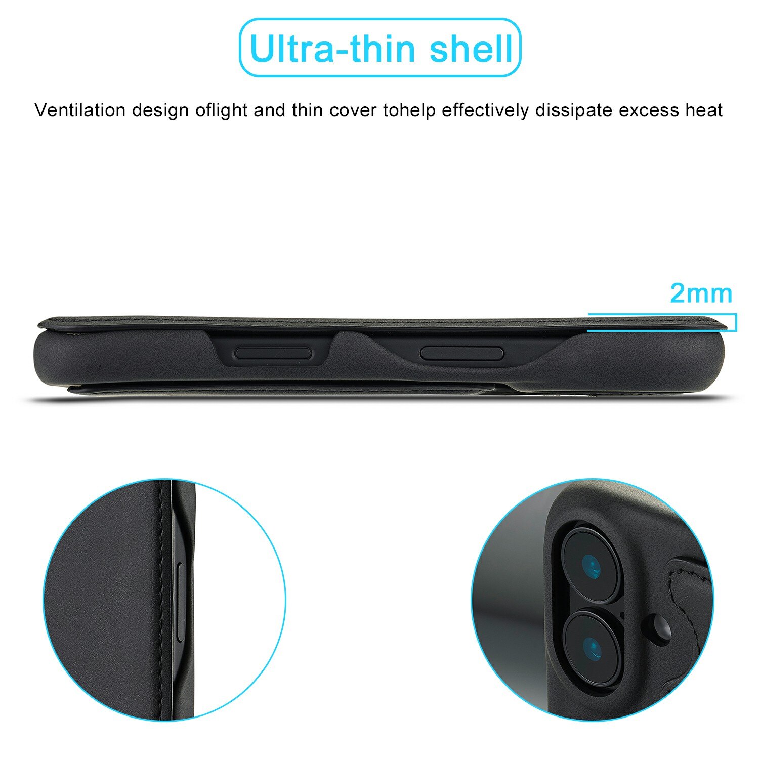 Slim Portemonnaie-Hülle iPhone 17 schwarz