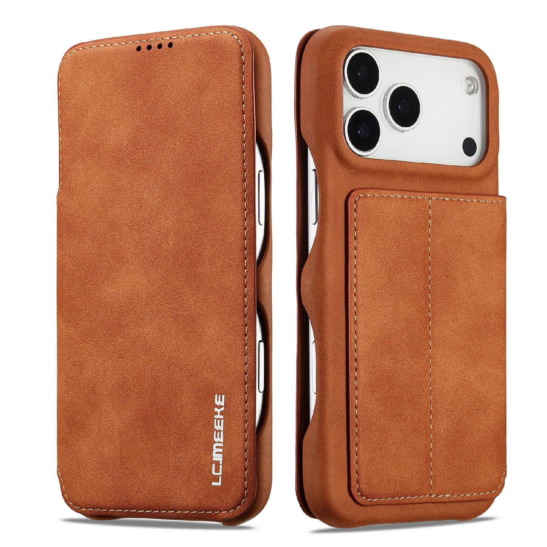 Slim Portemonnaie-Hülle iPhone 17 Pro Cognac