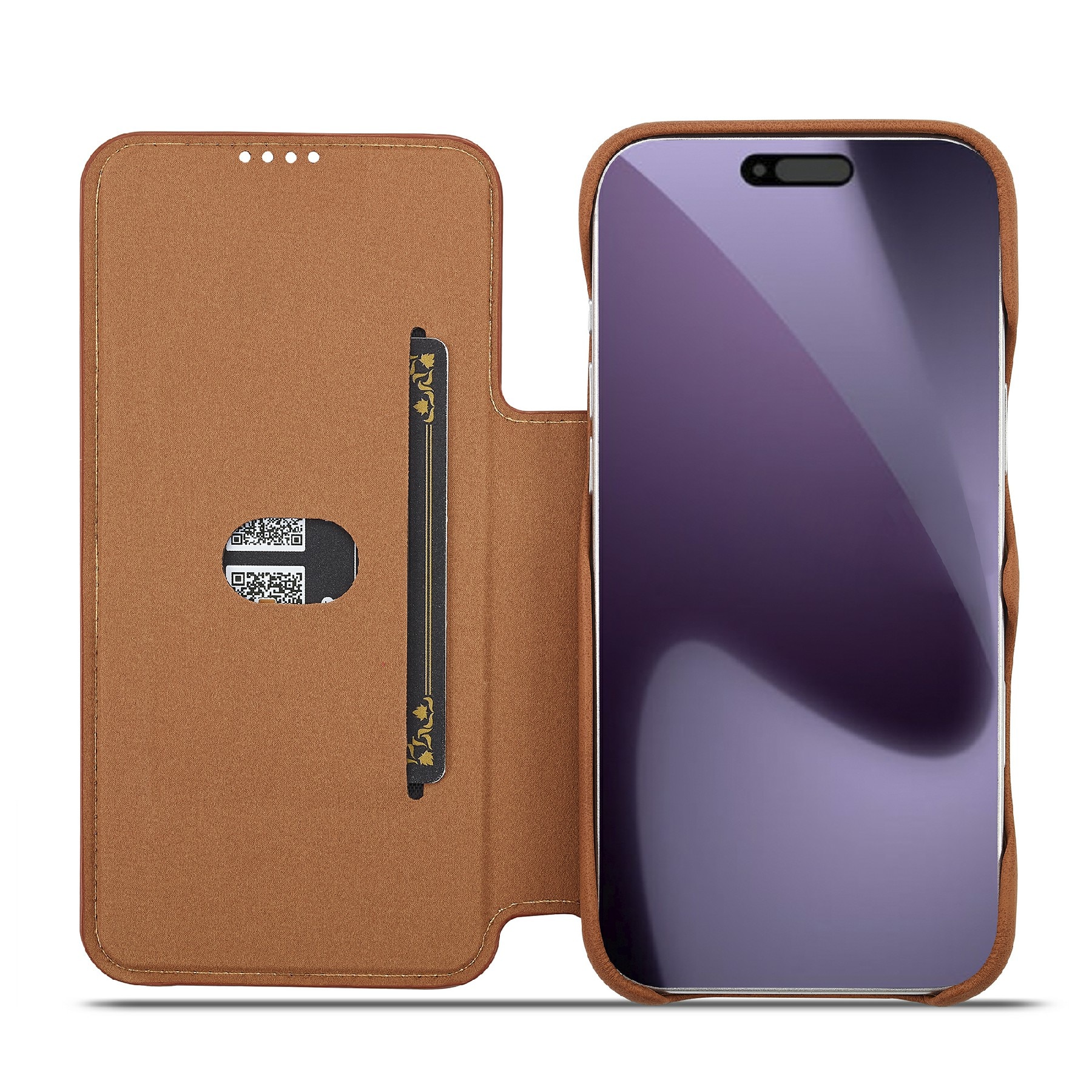 Slim Portemonnaie-Hülle iPhone 17 Pro Cognac