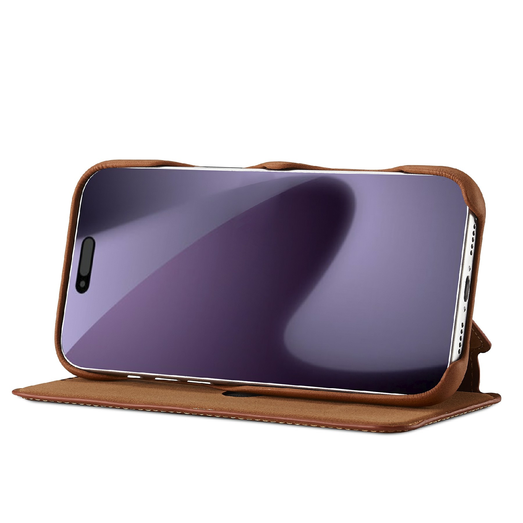 Slim Portemonnaie-Hülle iPhone 17 Pro Cognac