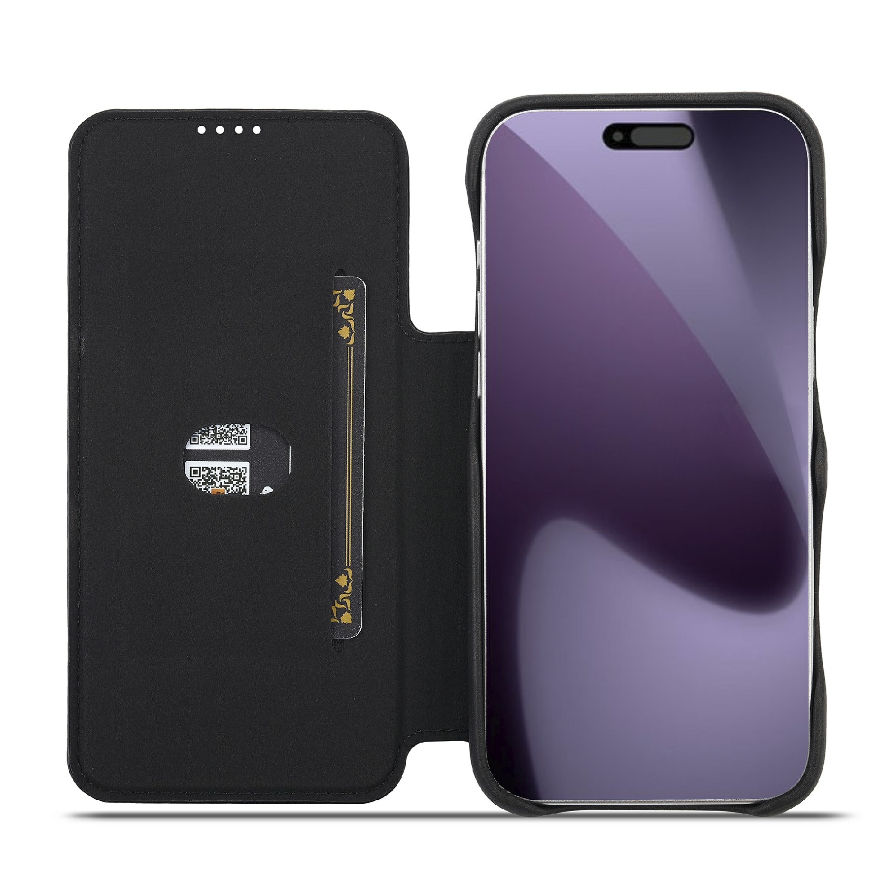 Slim Portemonnaie-Hülle iPhone 17 Pro Max Schwarz
