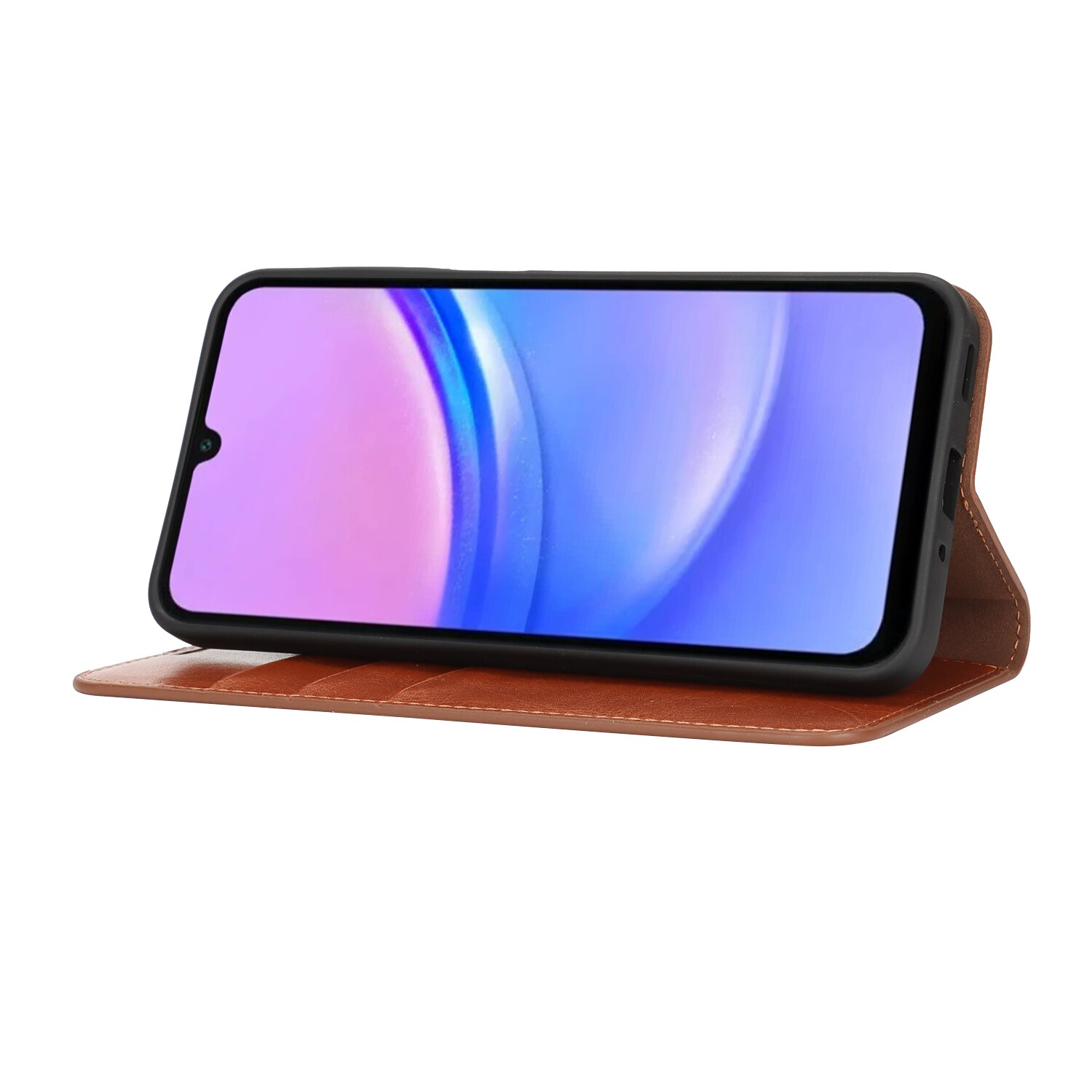 Samsung Galaxy A17 Handytasche aus Echtem Leder Braun