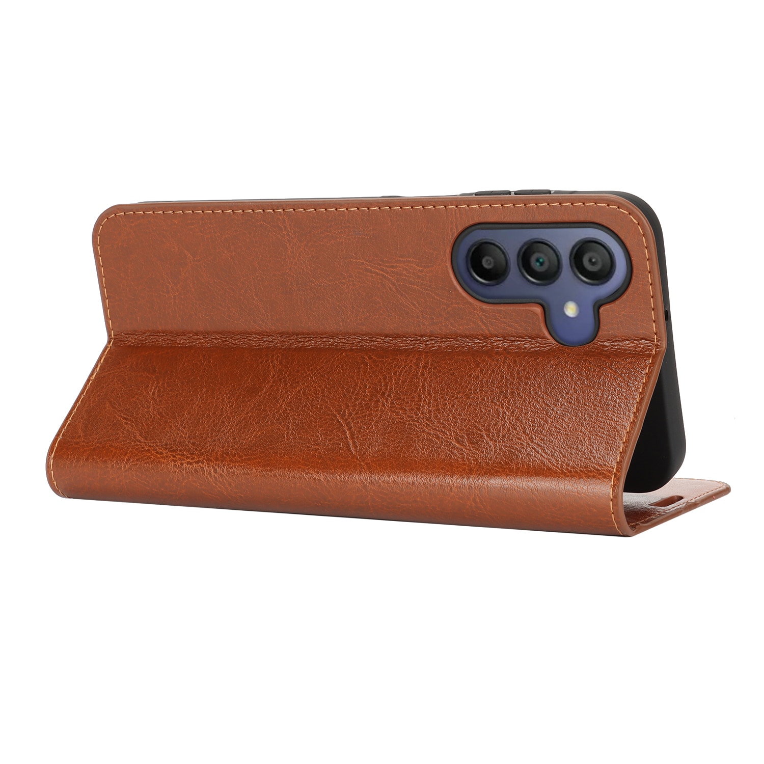 Samsung Galaxy A17 Handytasche aus Echtem Leder Braun