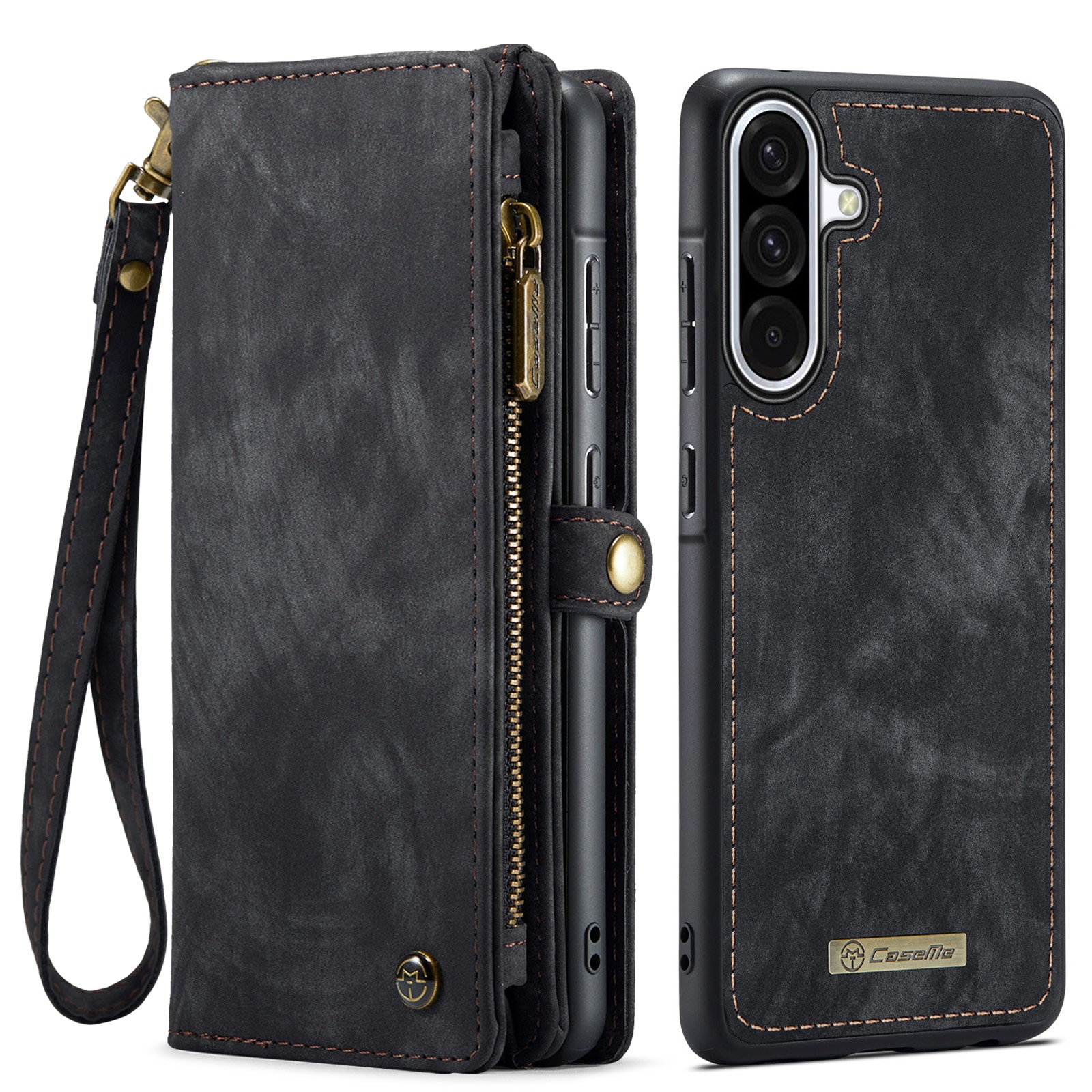 Multi-slot Portemonnaie-Hülle Samsung Galaxy A17 Grau