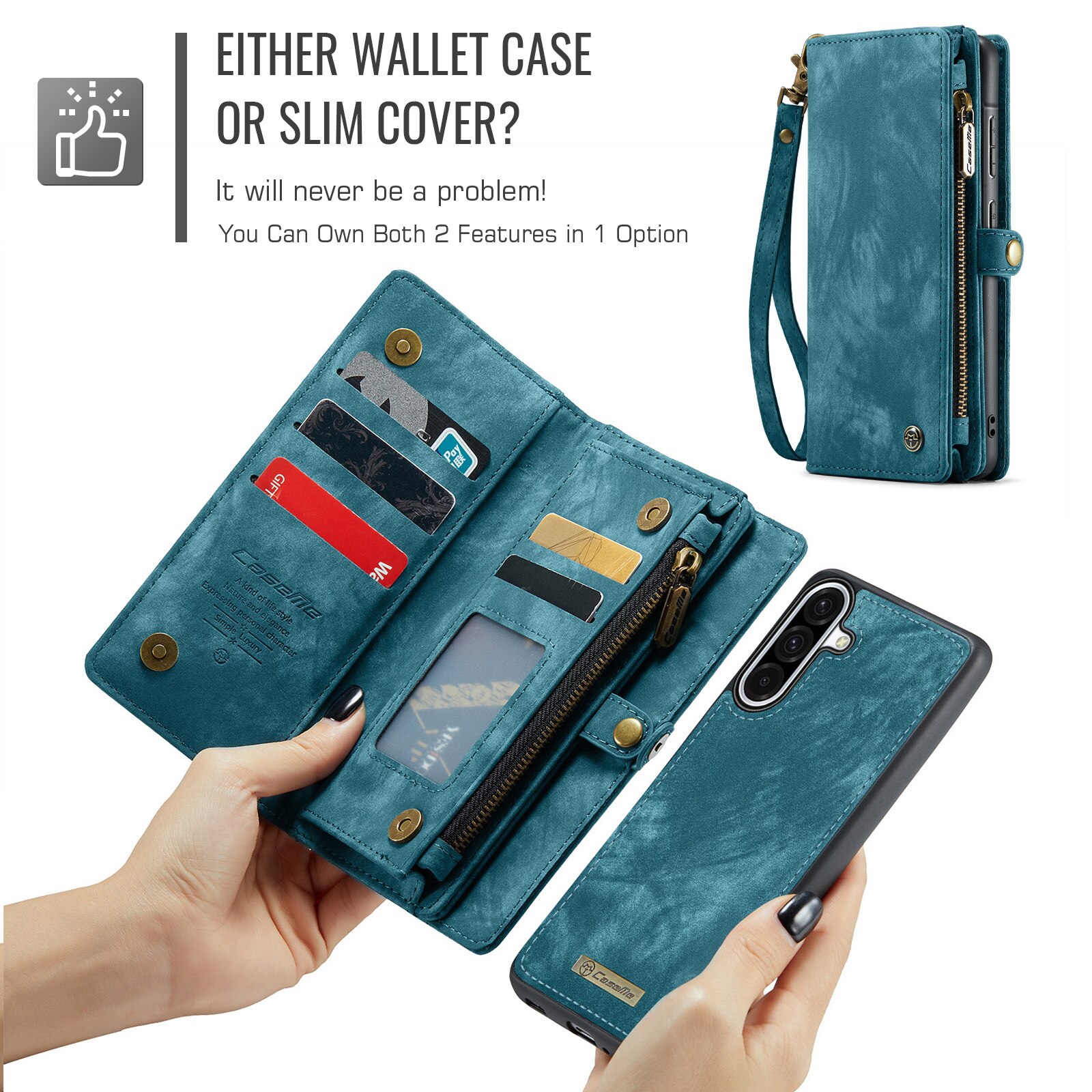 Multi-slot Portemonnaie-Hülle Samsung Galaxy A17 Blau