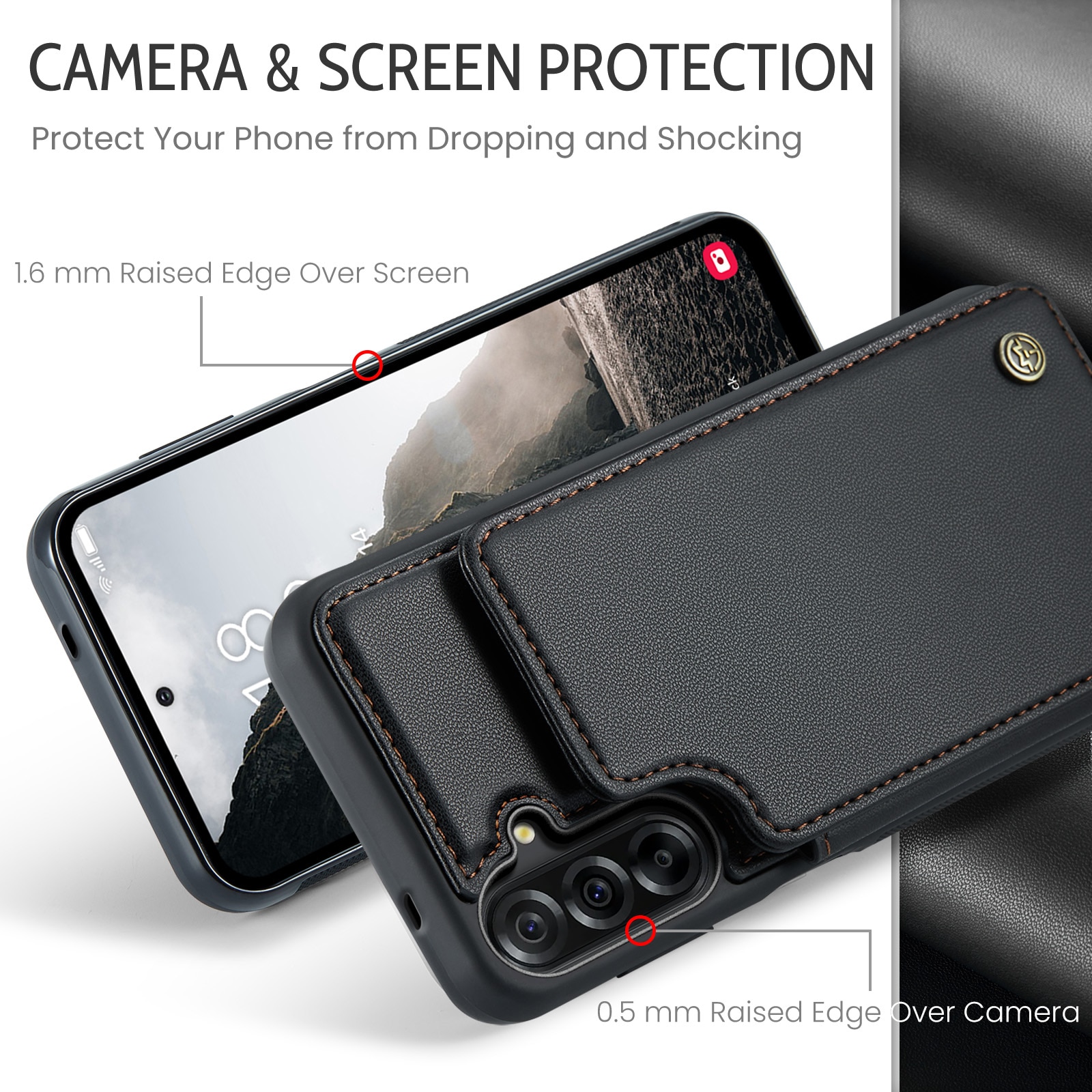 RFID-geschützte Portemonnaie-Hülle Samsung Galaxy A17 schwarz