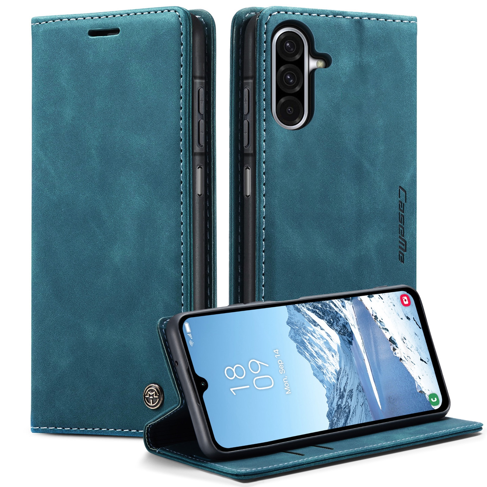 Slim Portemonnaie-Hülle Samsung Galaxy A17 Blau