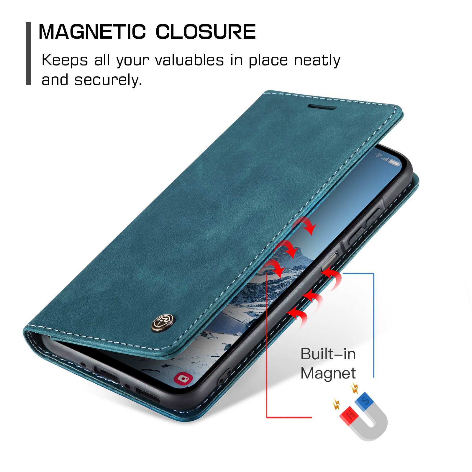 Slim Portemonnaie-Hülle Samsung Galaxy A17 Blau