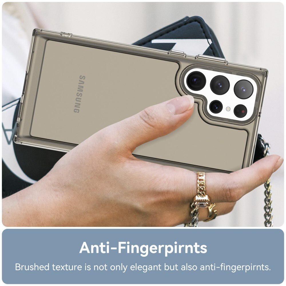 Samsung Galaxy S23 Ultra Hybride Handyhülle Crystal Hybrid grau