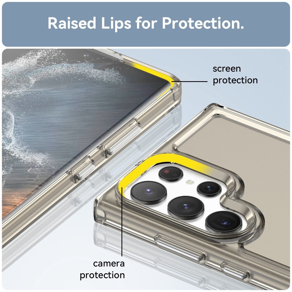Samsung Galaxy S23 Ultra Hybride Handyhülle Crystal Hybrid grau