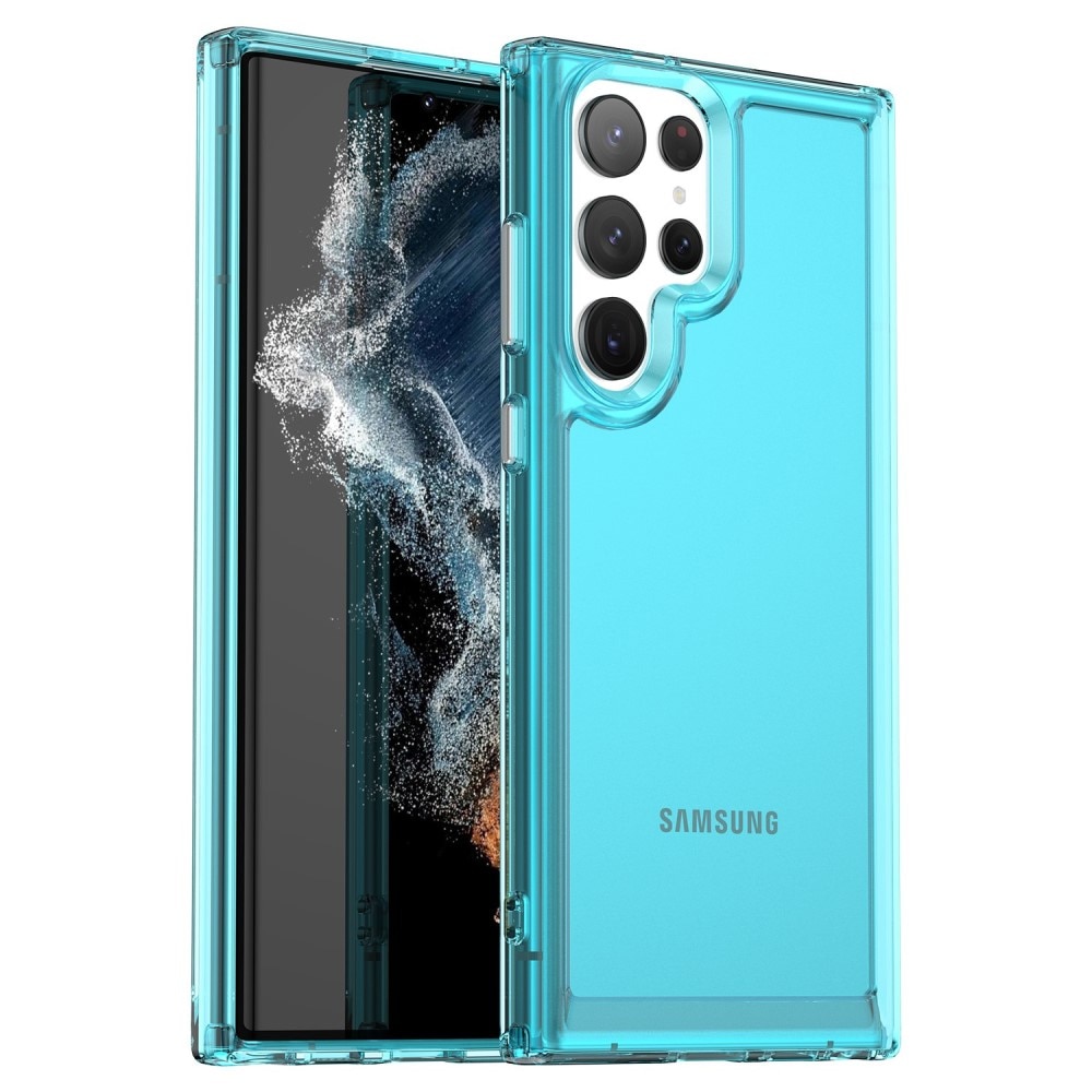 Samsung Galaxy S23 Ultra Hybride Handyhülle Crystal Hybrid blau