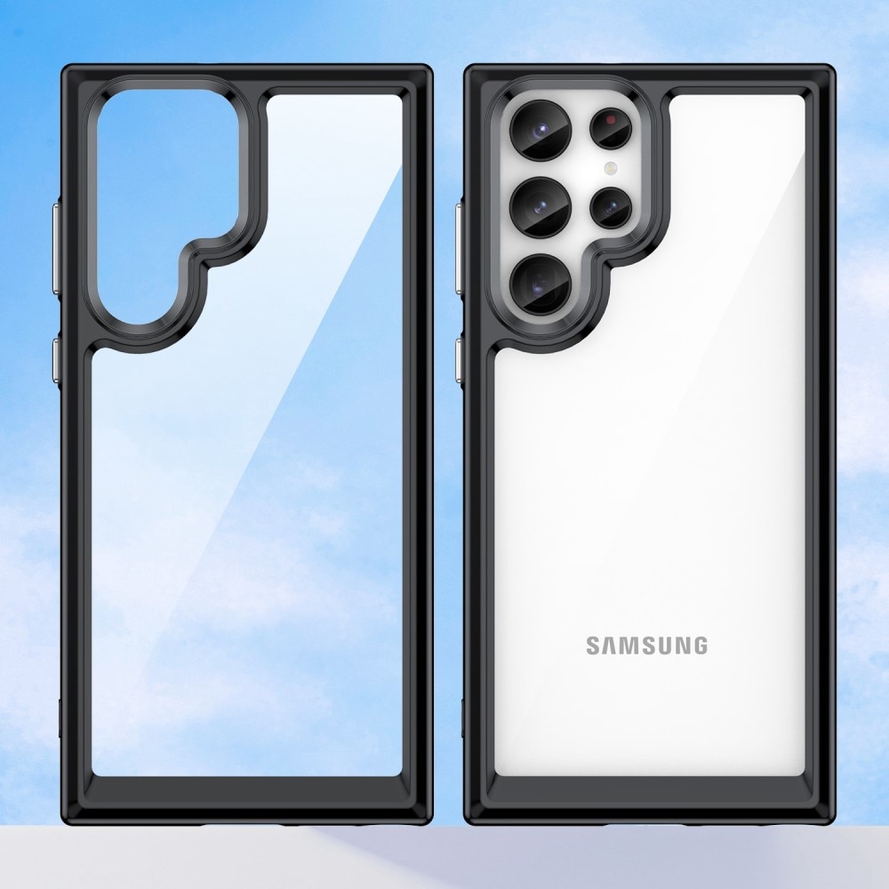 Samsung Galaxy S23 Ultra hybride Handyhülle Crystal Hybrid schwarz