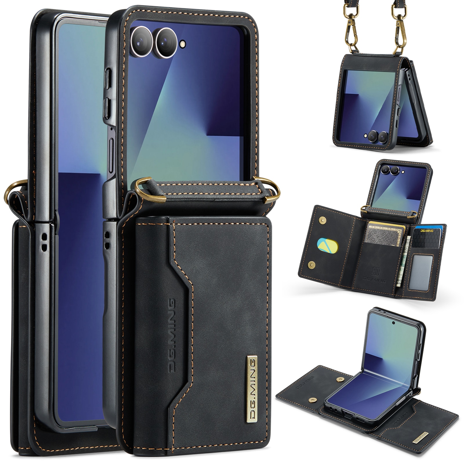 Card Slot Case Samsung Galaxy Z Flip 7 Schwarz
