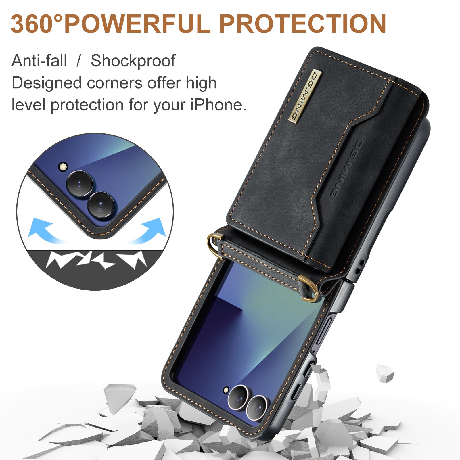 Card Slot Case Samsung Galaxy Z Flip 7 Schwarz