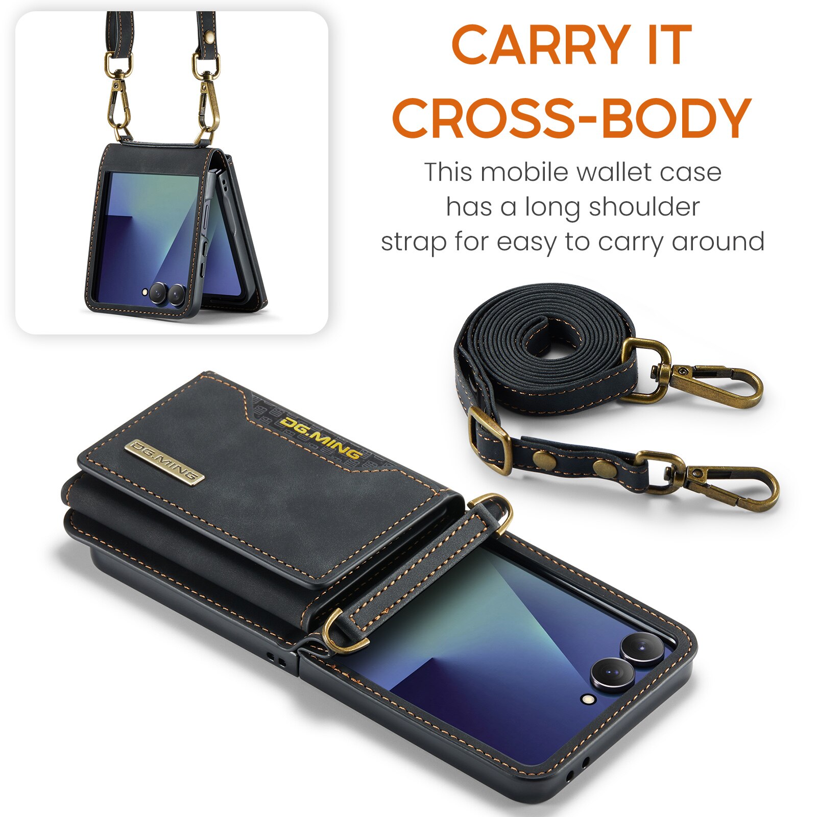 Card Slot Case Samsung Galaxy Z Flip 7 Schwarz