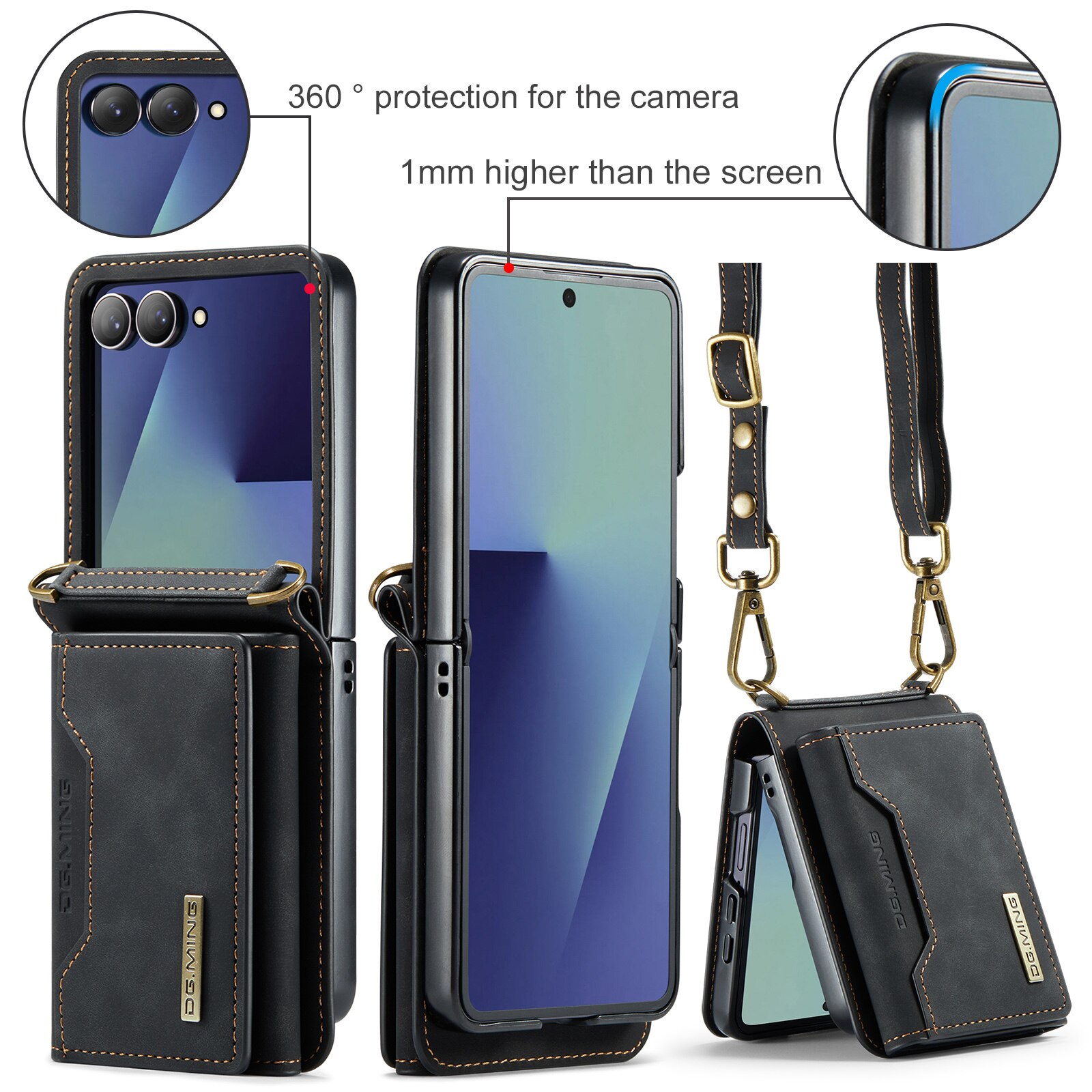 Card Slot Case Samsung Galaxy Z Flip 7 Schwarz