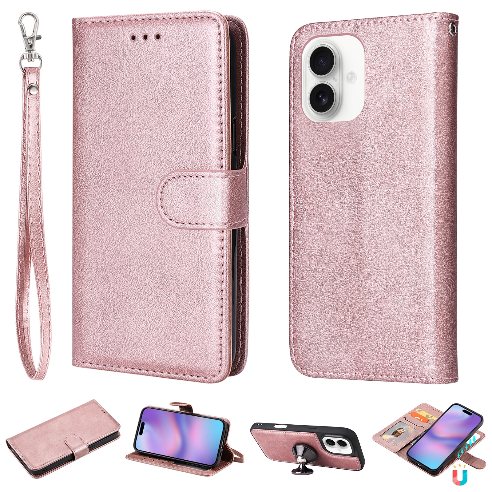 iPhone 17 Magnetische Handytasche Rosa