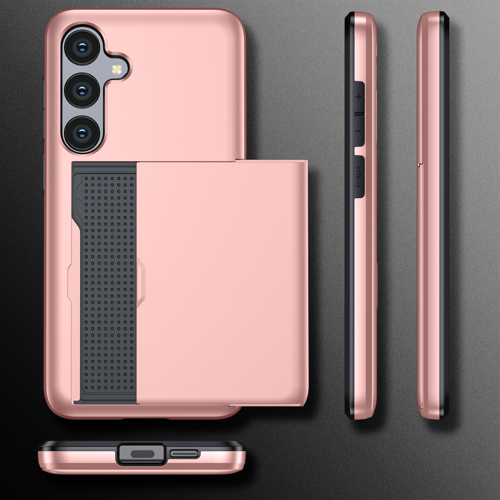 Samsung Galaxy S25 FE Handyhülle mit Kartenhalter Schwarz