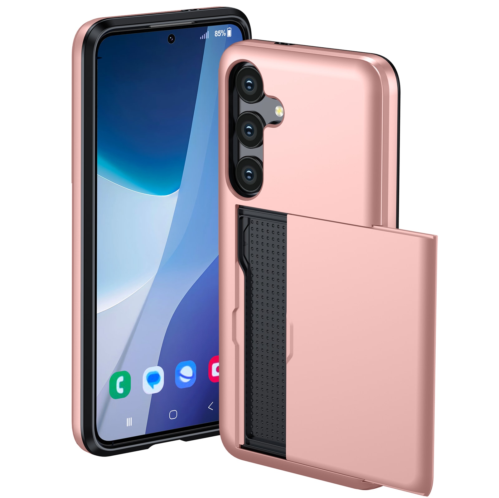 Samsung Galaxy S25 FE Handyhülle mit Kartenhalter Schwarz